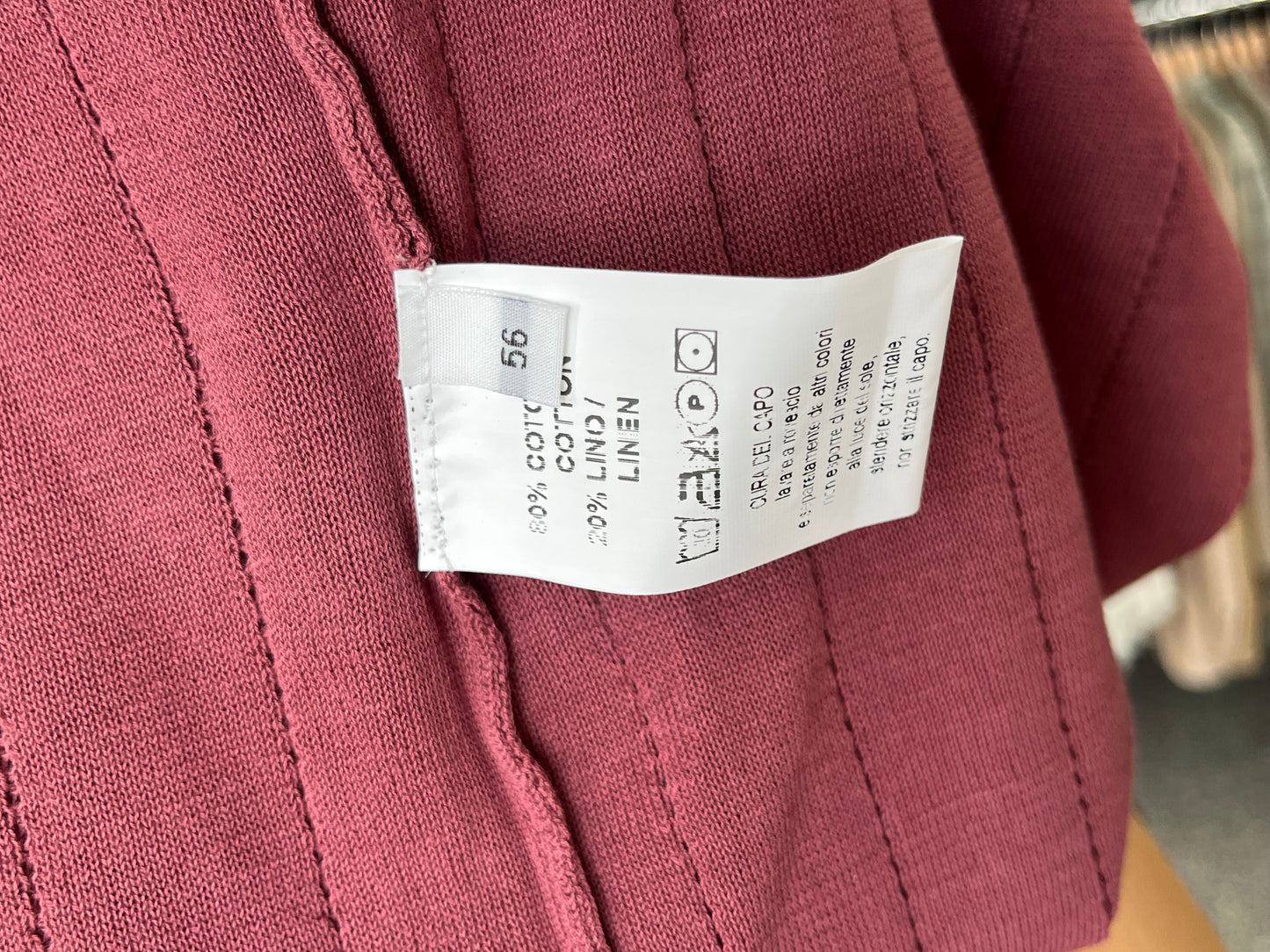 Polo a maniche corte cotone/lino tg. 56