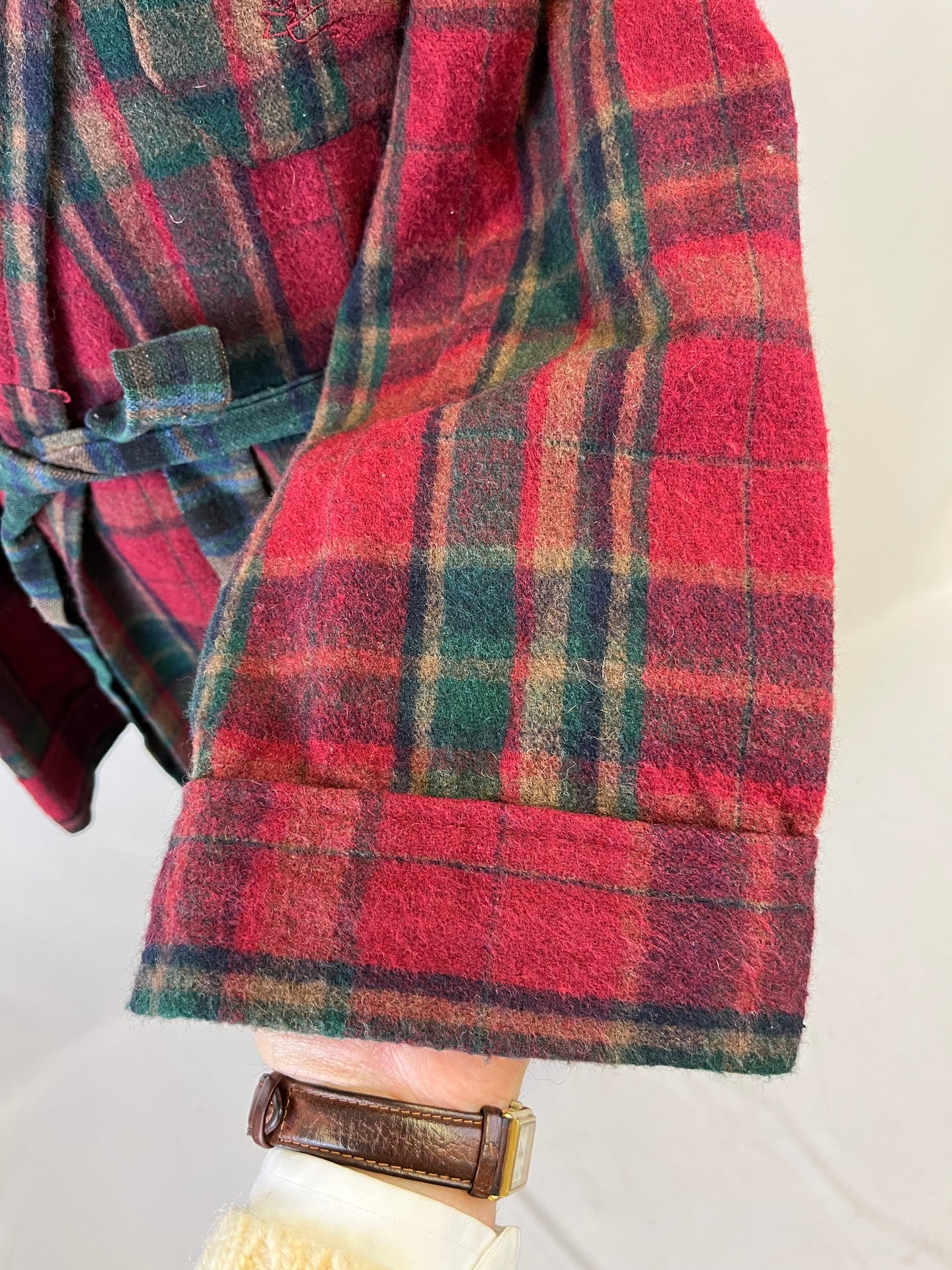 Vestaglia da camera borgoga a quadri XL-XXL