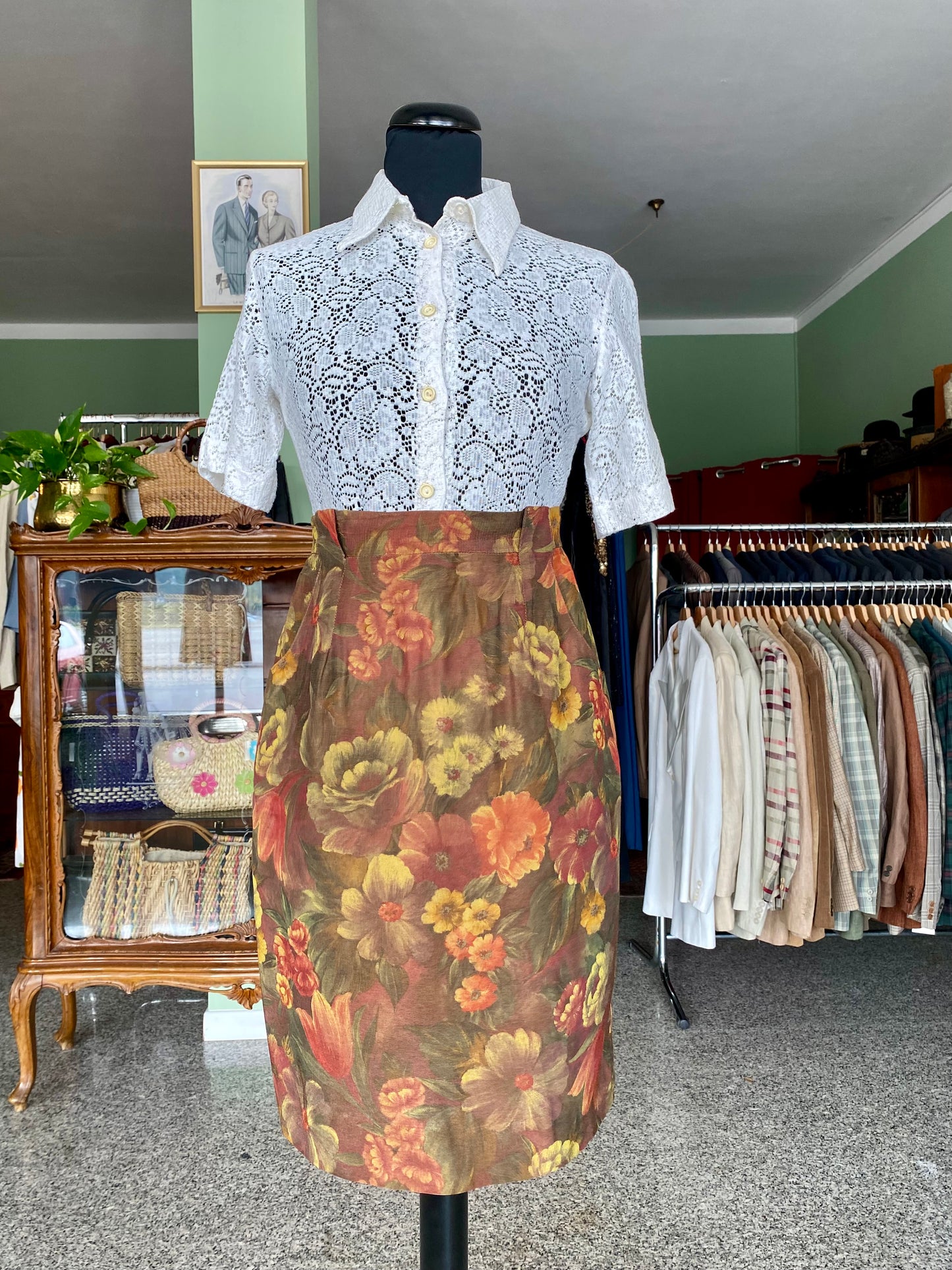 Camicia anni ‘70 in pizzo - TG. 38