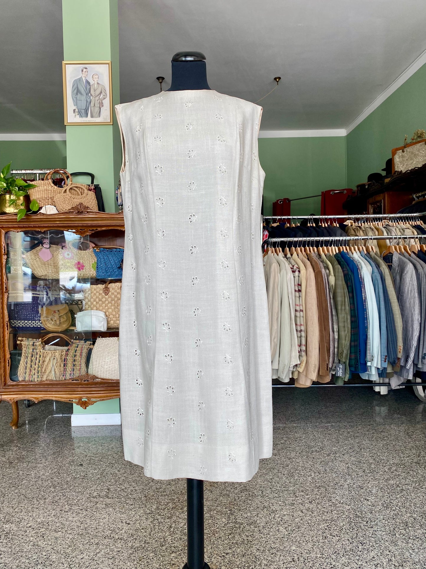 Abito sartoriale anni ’60 – ricamo a corolla - TG. 46 circa