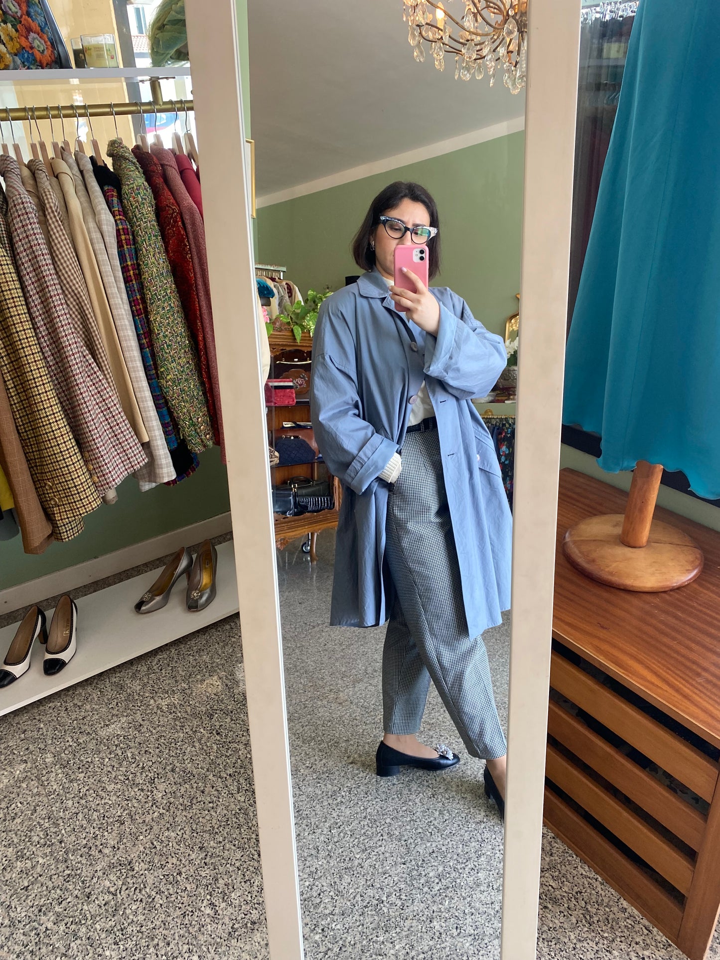 Trench anni ‘80 azzurro - TG. 40/42/44
