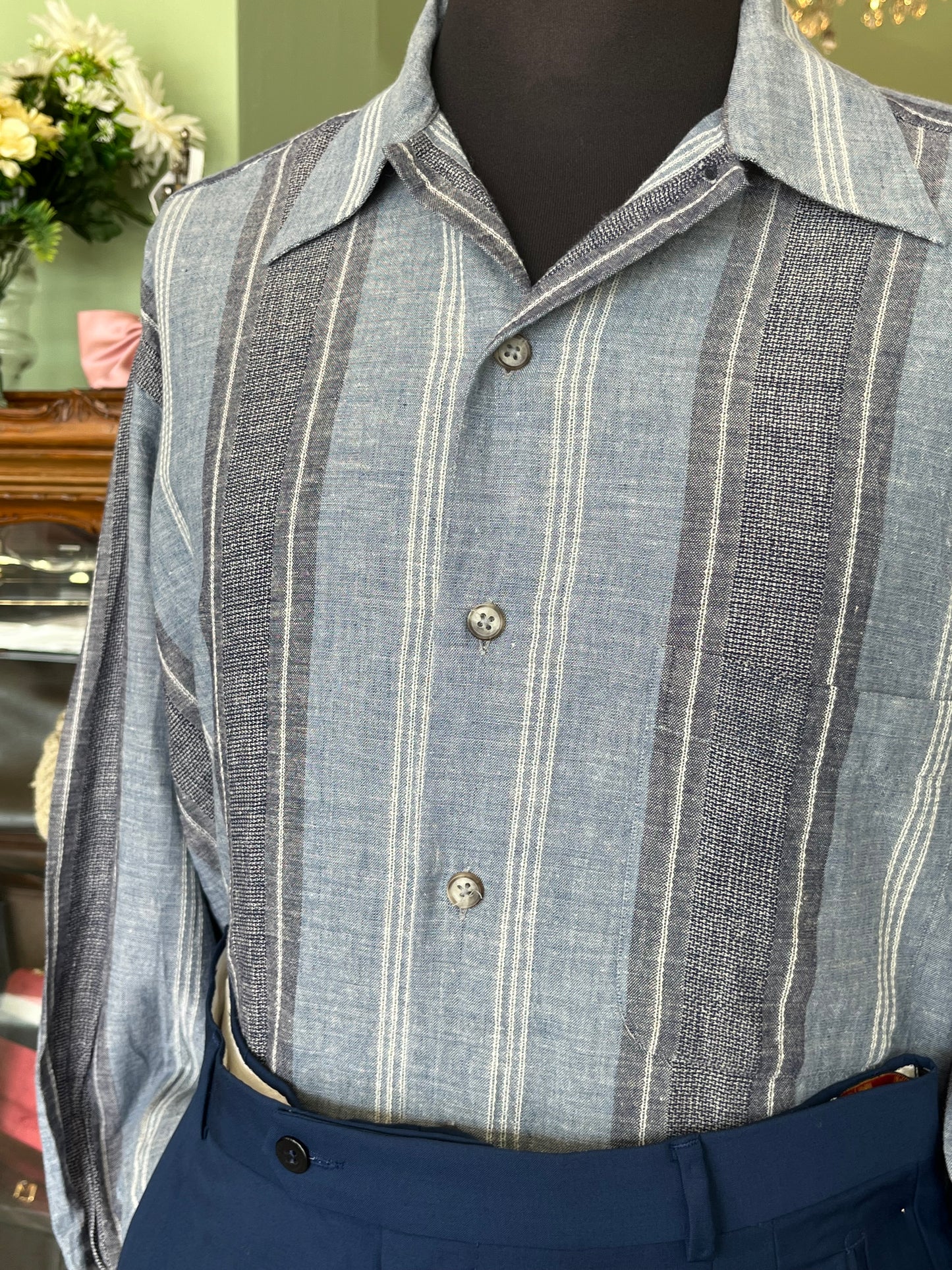 Camicia lino-cotone tg. M-L