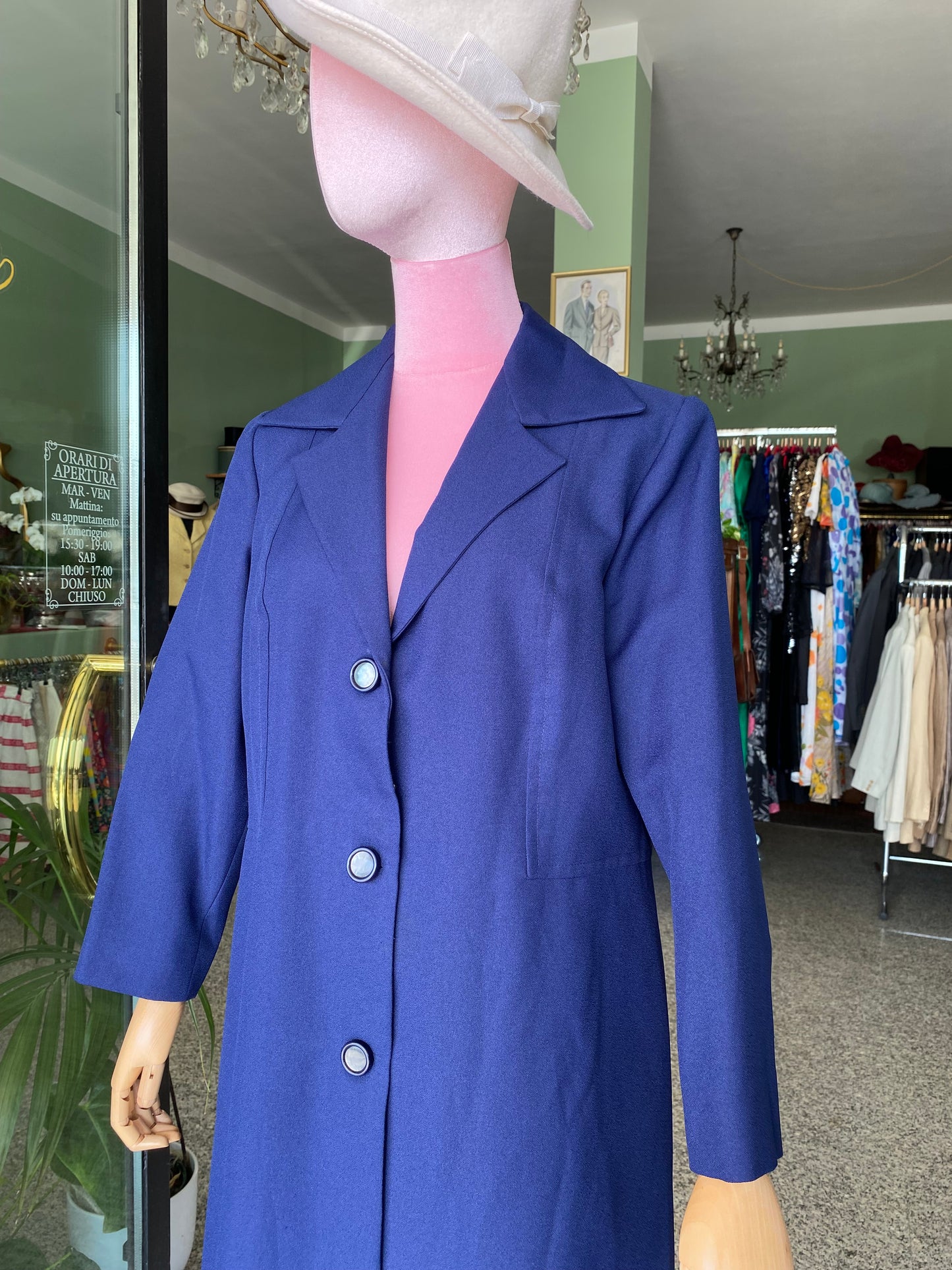 Soprabito sartoriale blu anni ‘60 - TG. 44/46