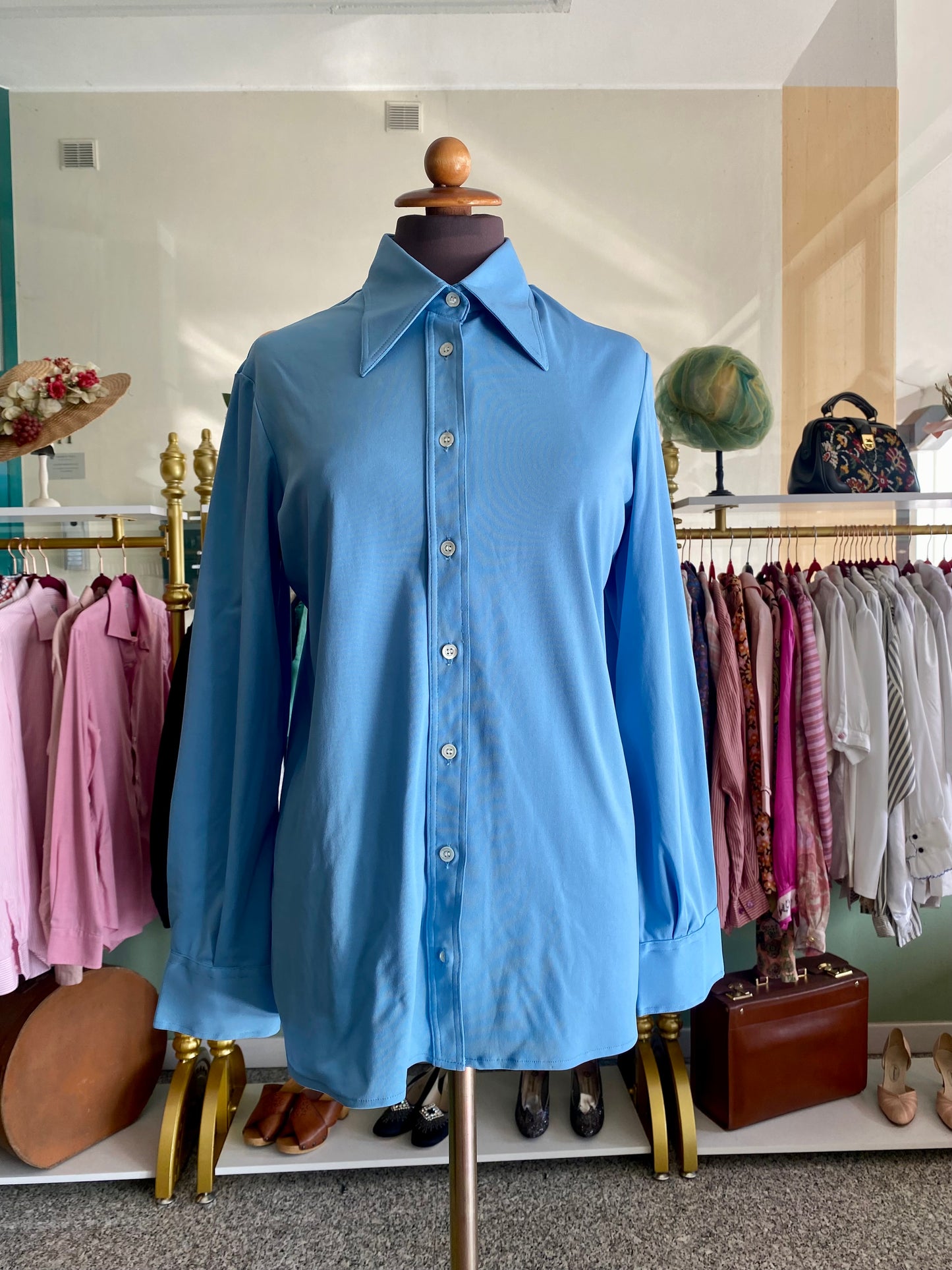 Camicia celeste anni ‘70 - TG. 44/46