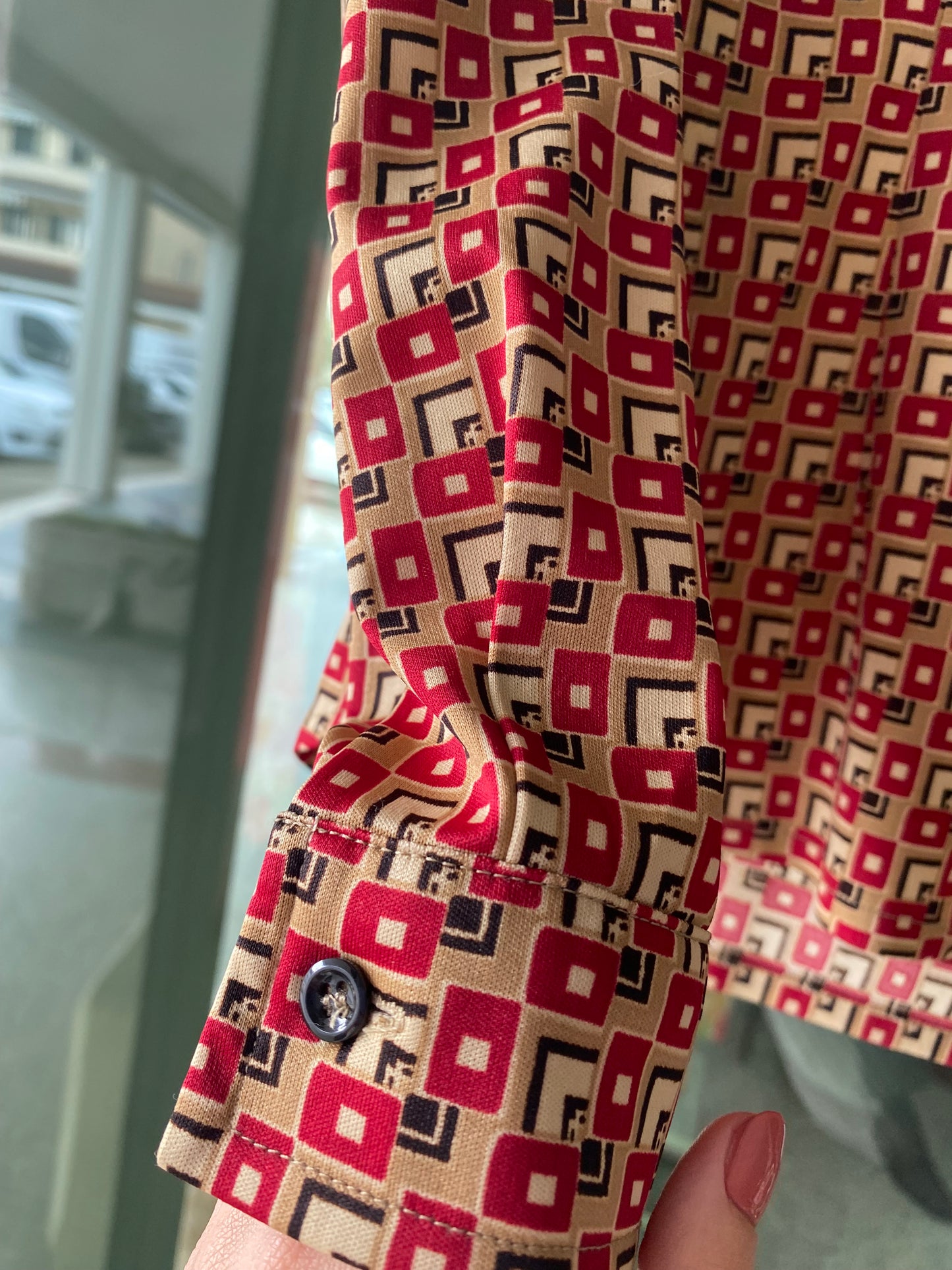 Camicia anni ‘70 stampa optical - TG. 38/40