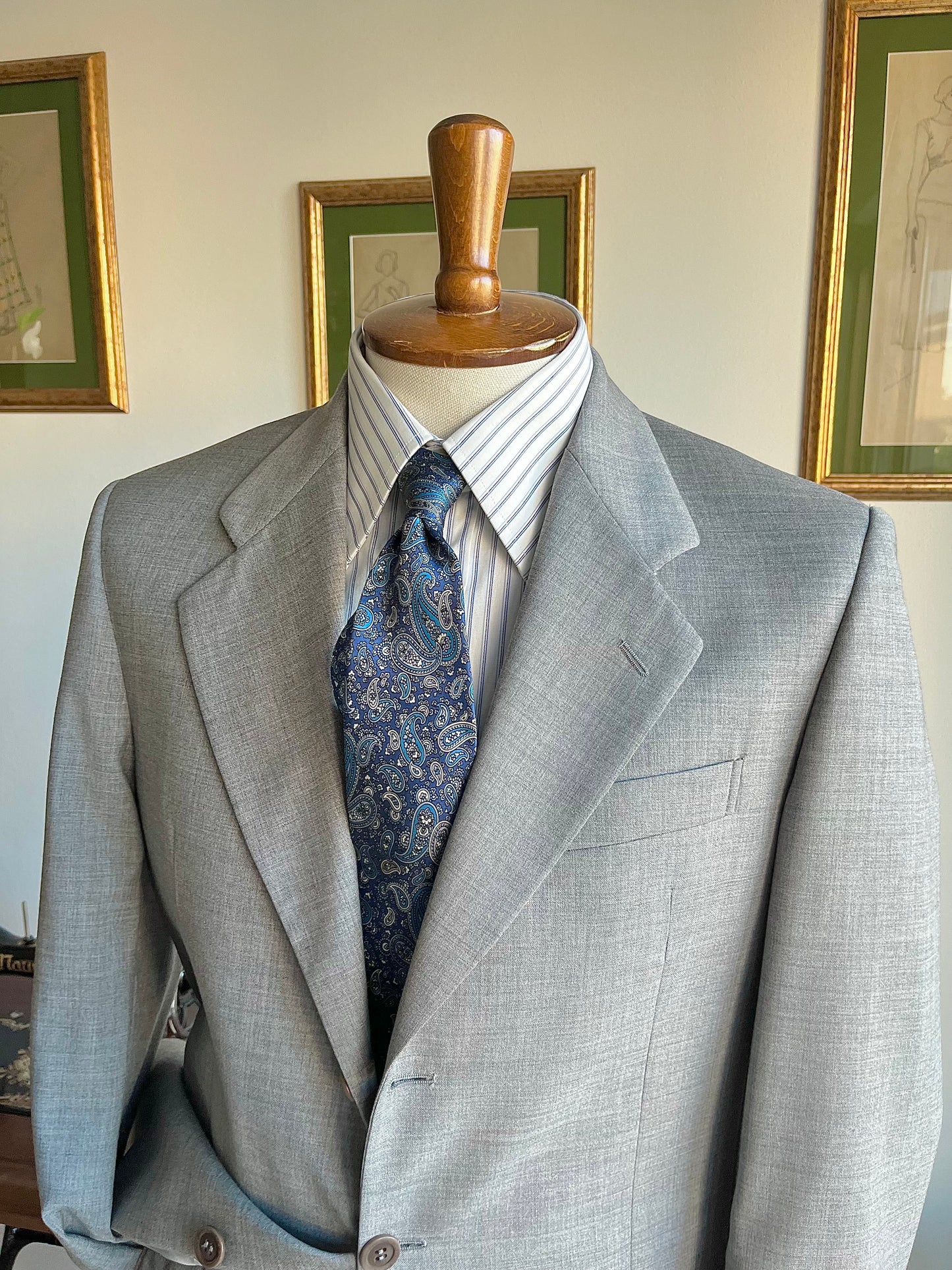 Completo anni '80 grigio chiaro