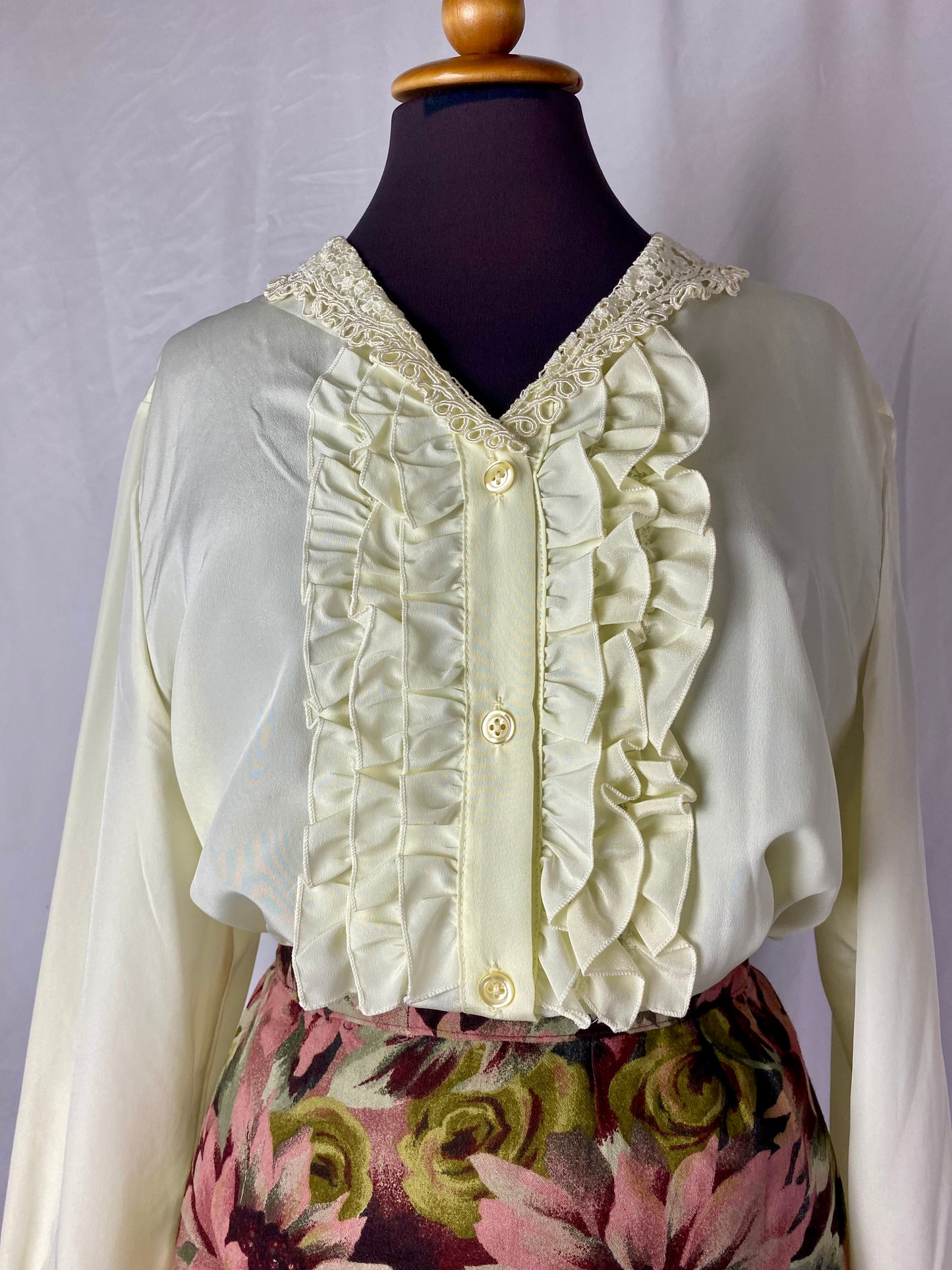 Camicia crema con rouges - TG. 46/48/50
