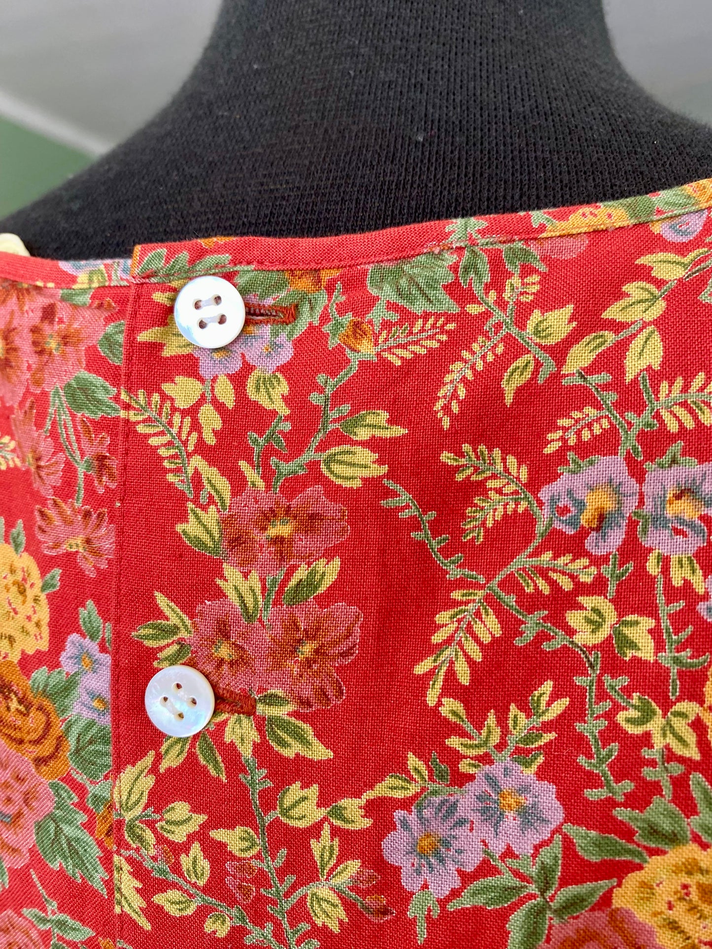 Abito in cotone floreale con maniche a 🎈- TG. 40/42
