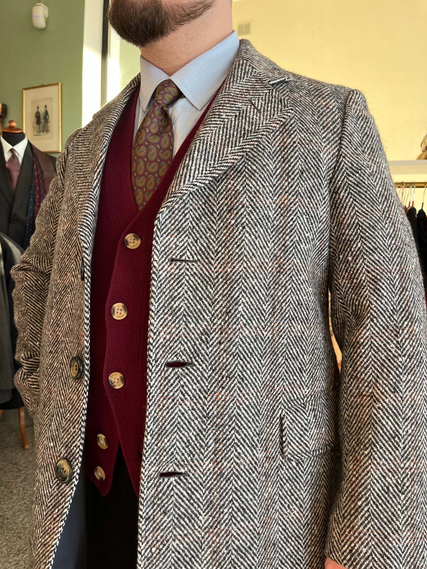Cappotto tweed anni '70 tg. 44
