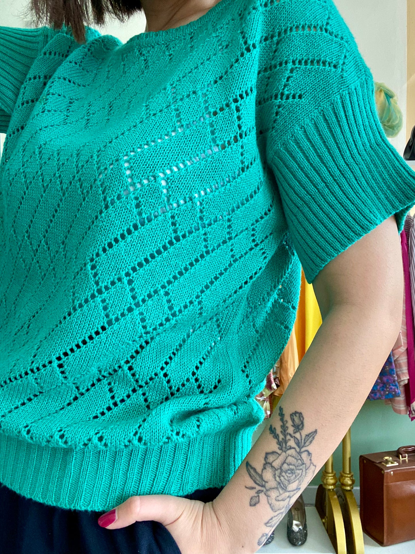 Blusa verde smeraldo - TG. da 40 a 44