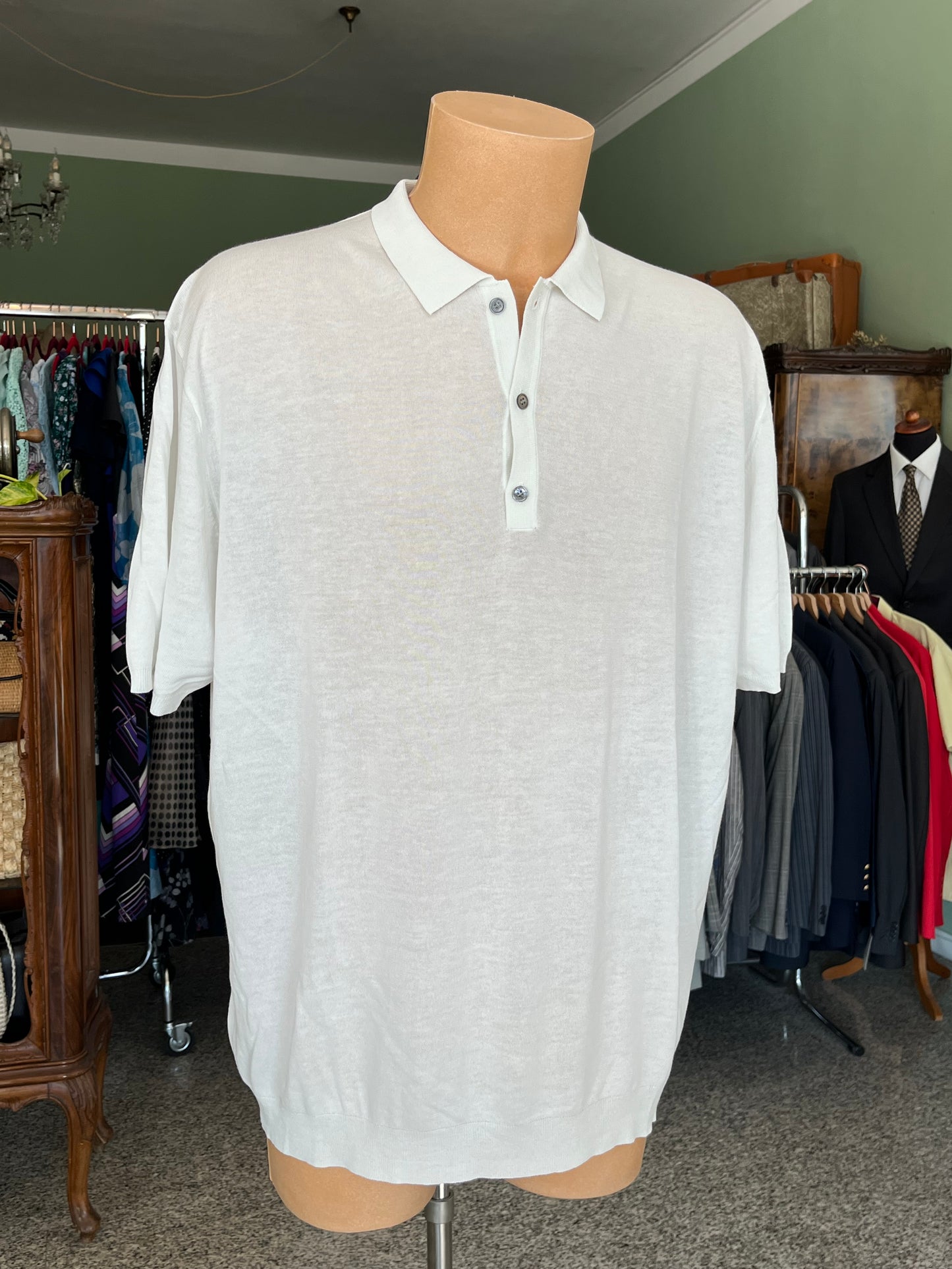 Polo a maniche corte cotone/lino tg. 58