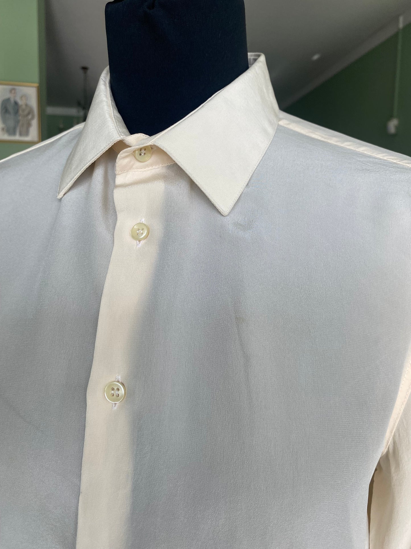 Camicia in seta panna - TG. 44/46