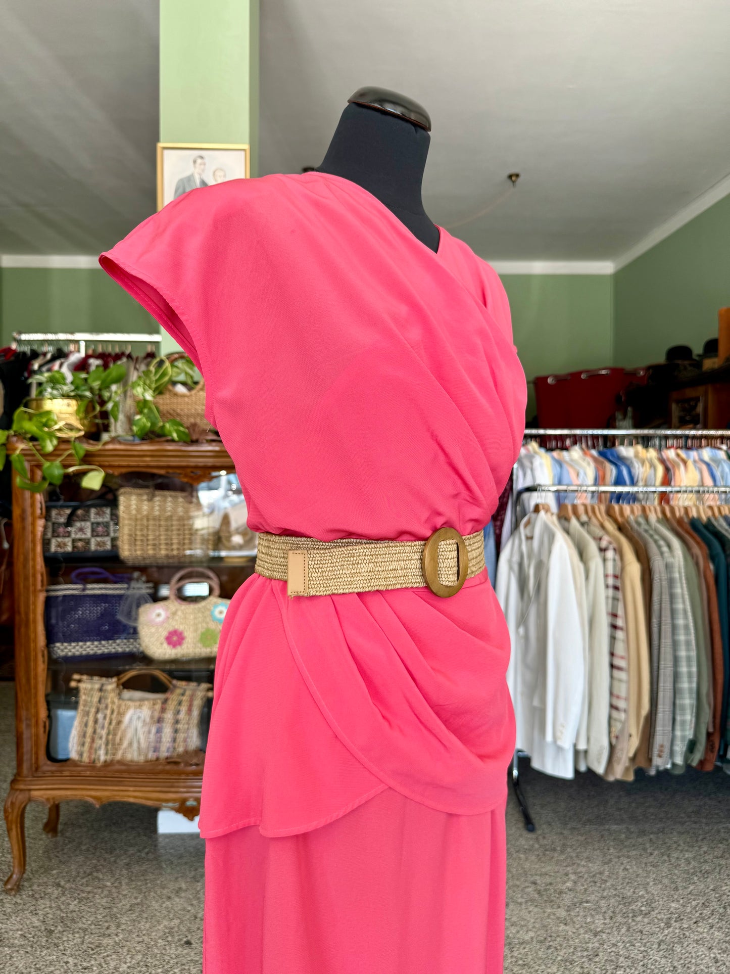 Abito con peplum color magenta - TG. 40/42
