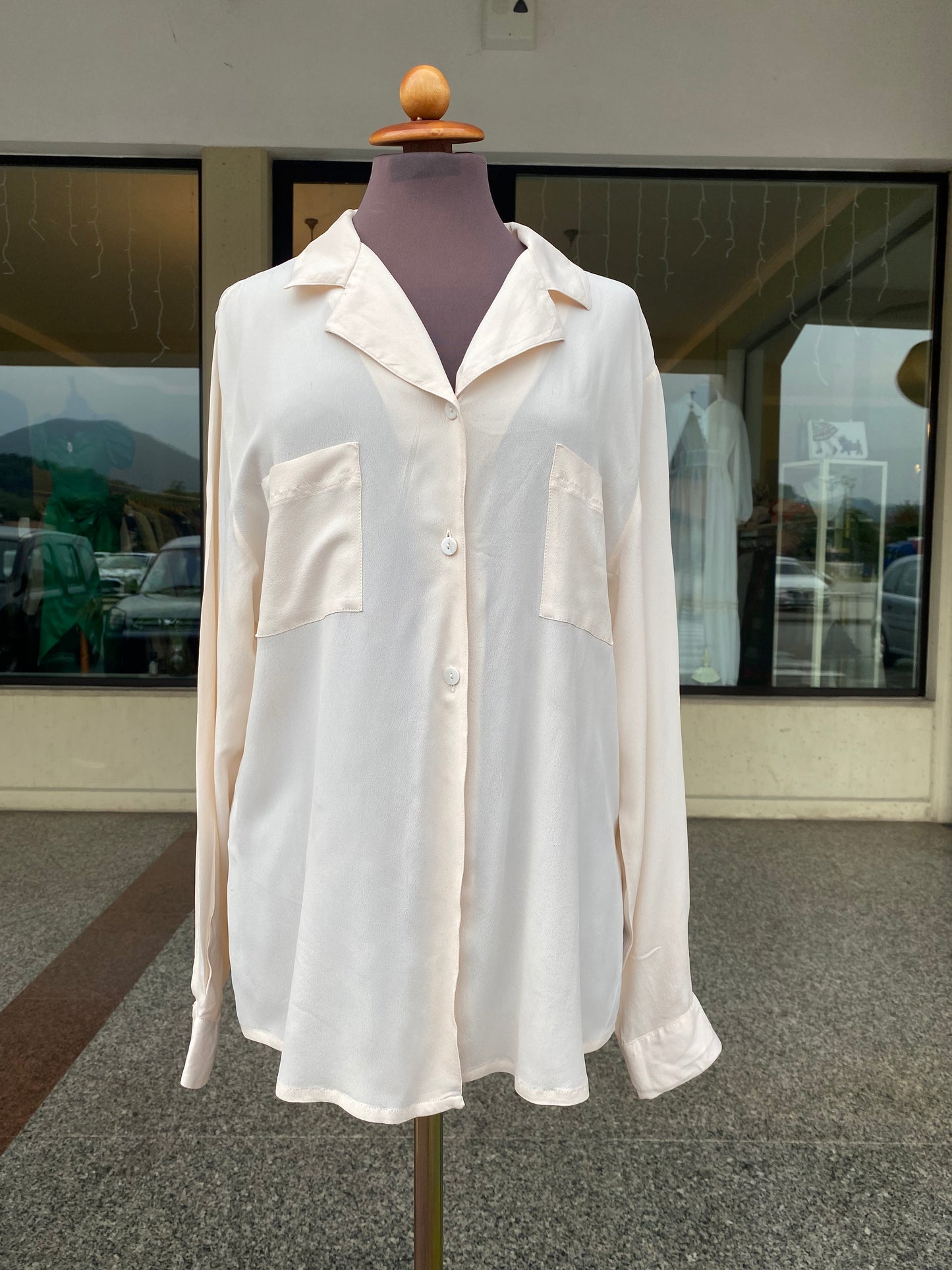 Camicia in seta panna - TG. 50
