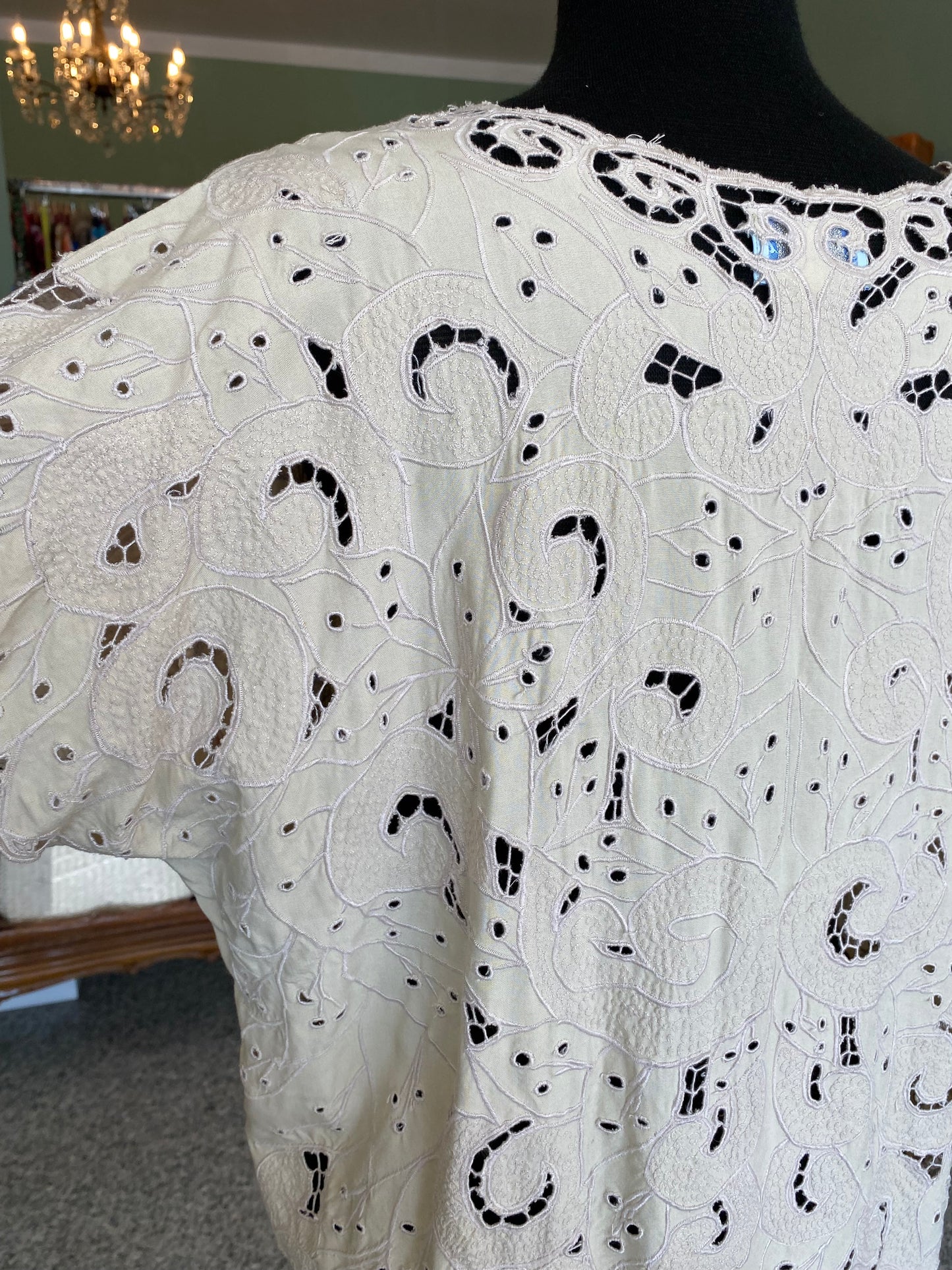 Blusa in cotone traforato - TG. 50/52