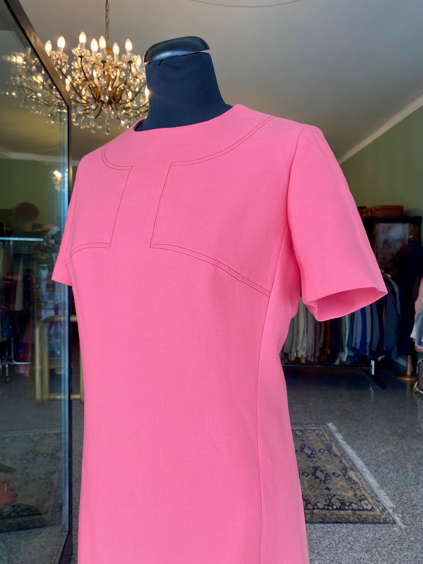 Abito anni ‘60 rosa - TG. 48 circa, guardare le misure in cm