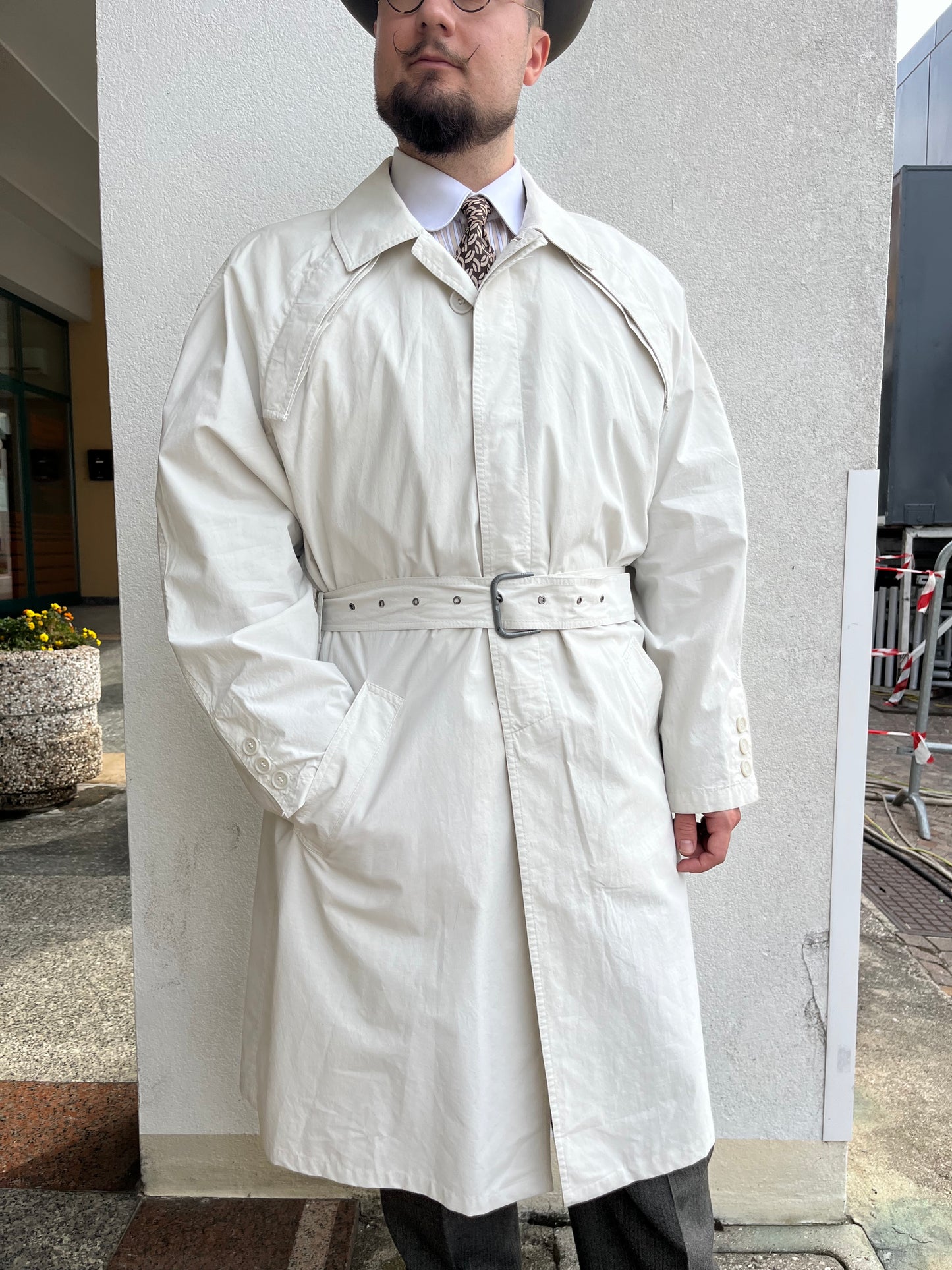 Trench anni ‘80 ghiaccio Gherardini