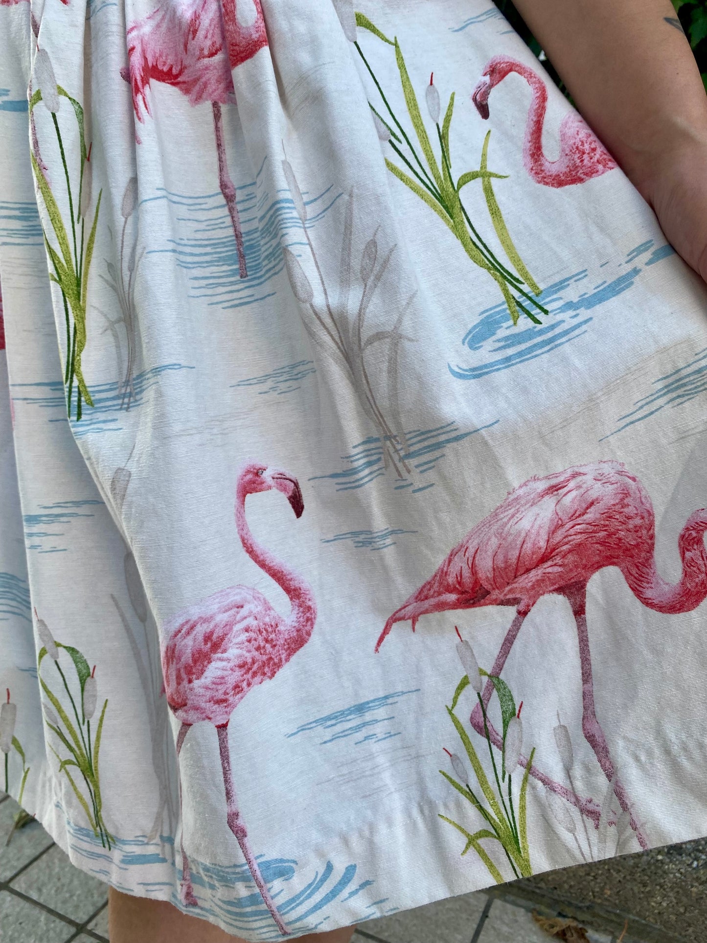 Abito stile 50s con flamingo 🦩 - TG. 40/42