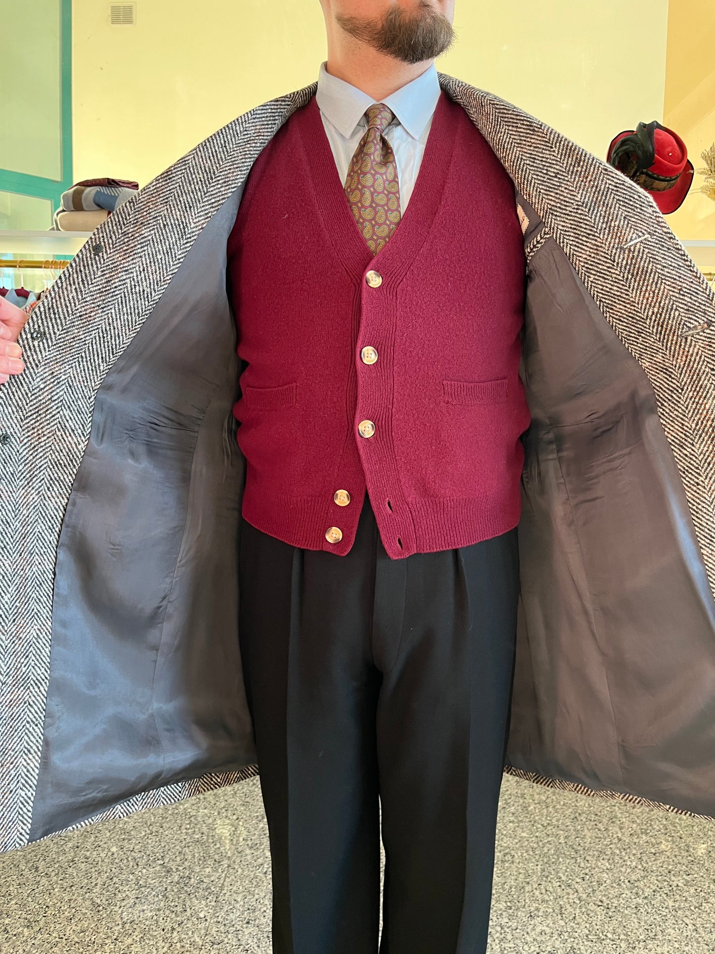Cappotto tweed anni '70 tg. 44