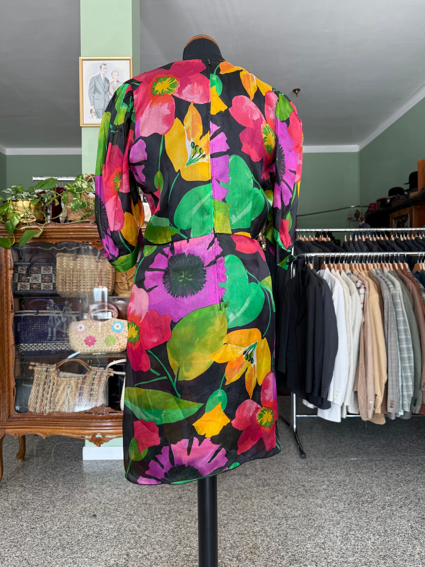 Abito anni ‘80 in organza di seta - TG. 44