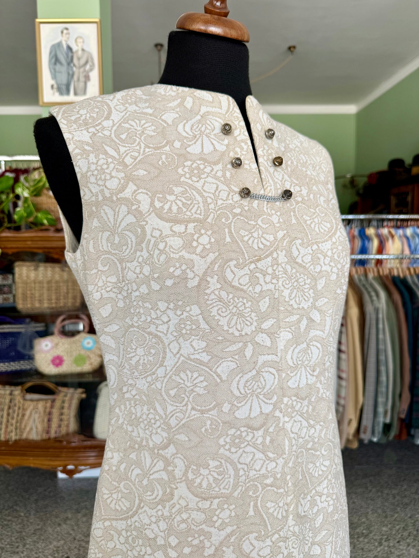 Abito anni ’60 oro broccato - TG. 42/44