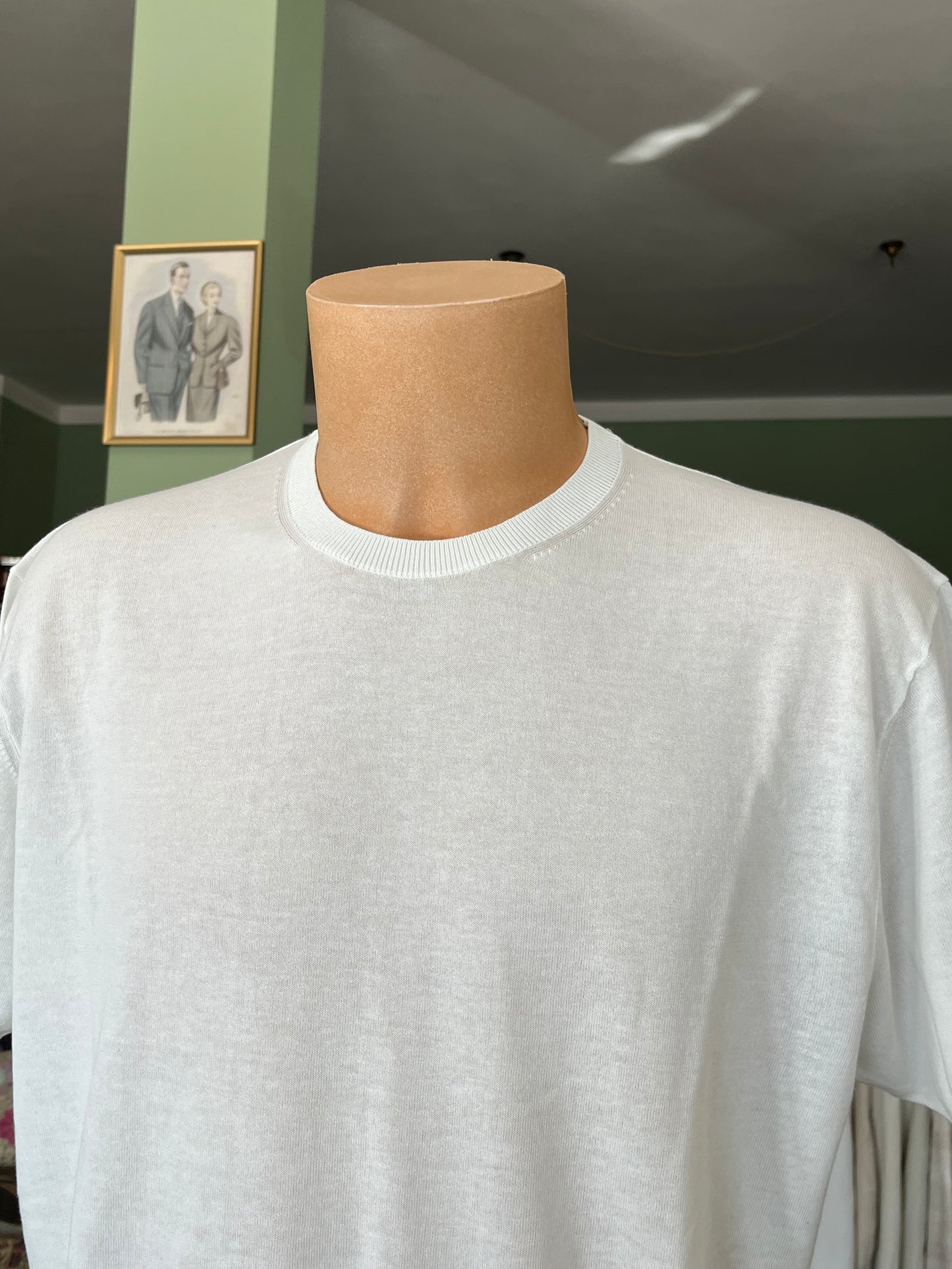 T-shirt a maniche corte cotone/lino tg. 56