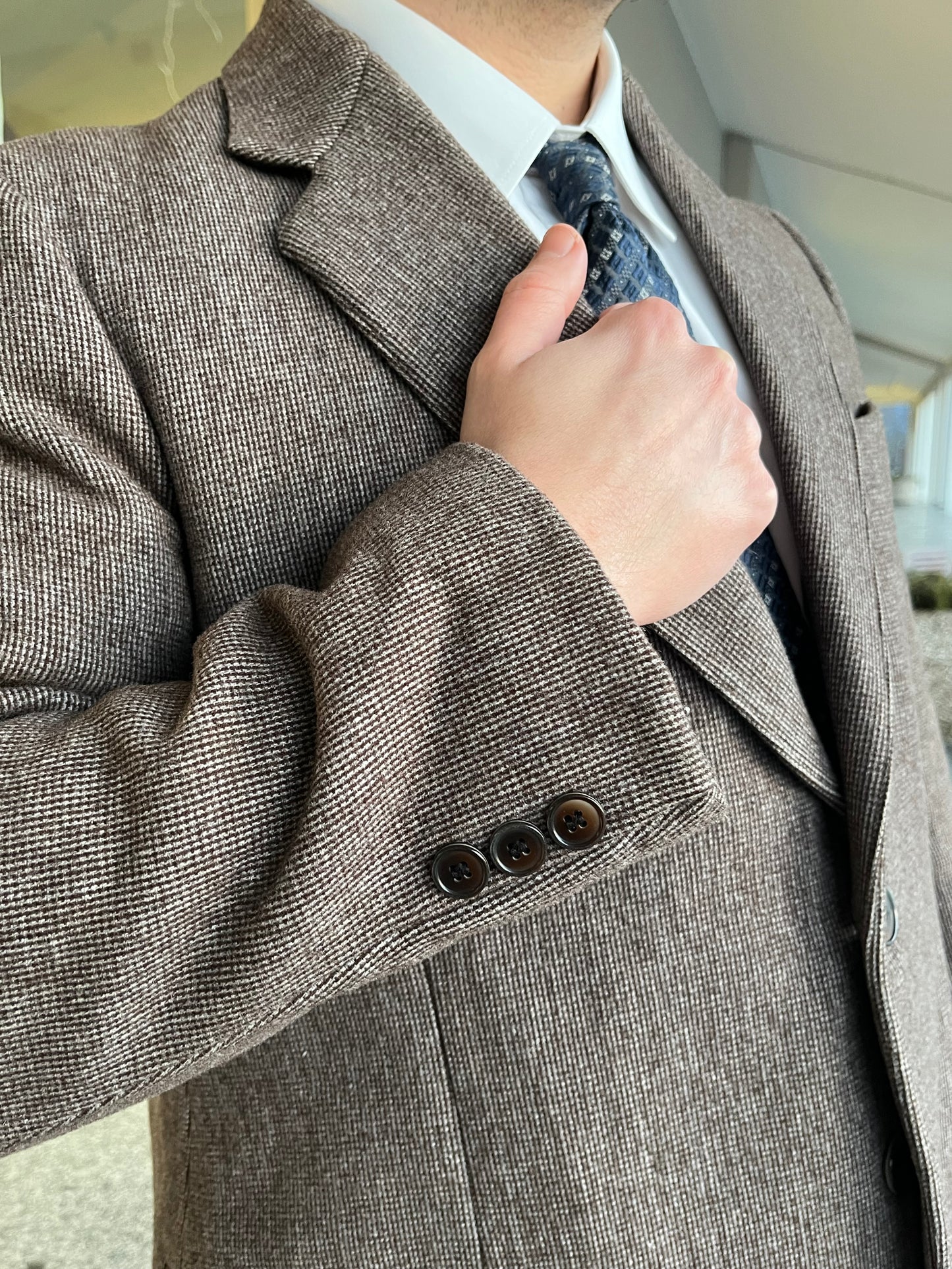 Completo anni '70 tweed tg. 52-54