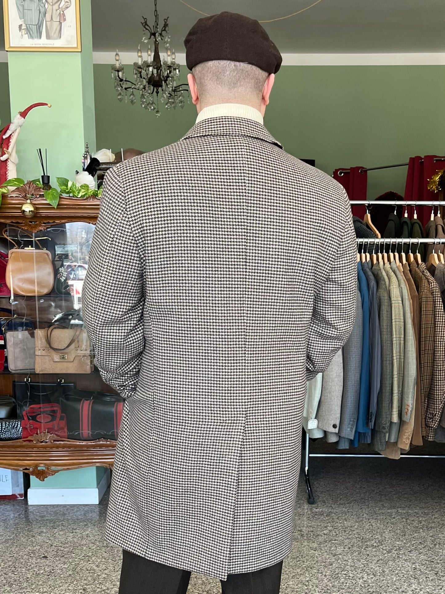 Cappotto anni '80 lana e angora tg. 52-54