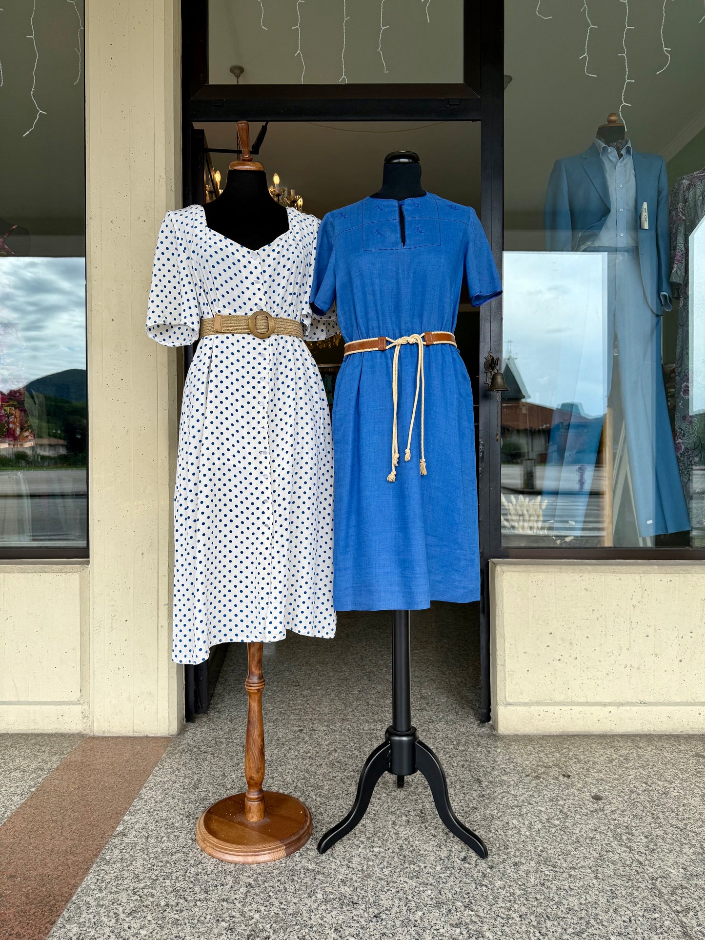 Abito sartoriale in seta a pois - TG. 46/48