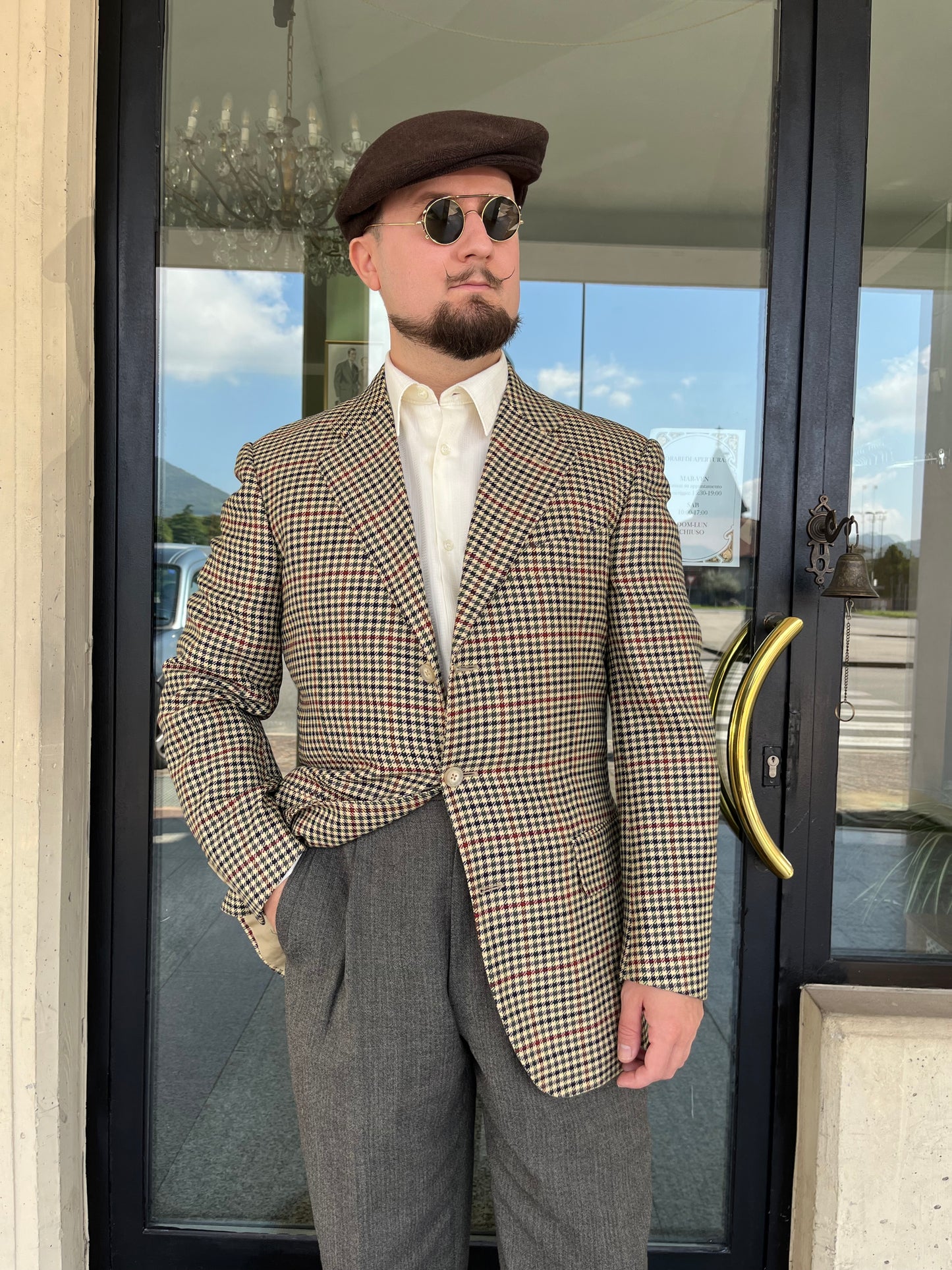 Giacca Corneliani anni '80 pied-de-poule tg. 48-50