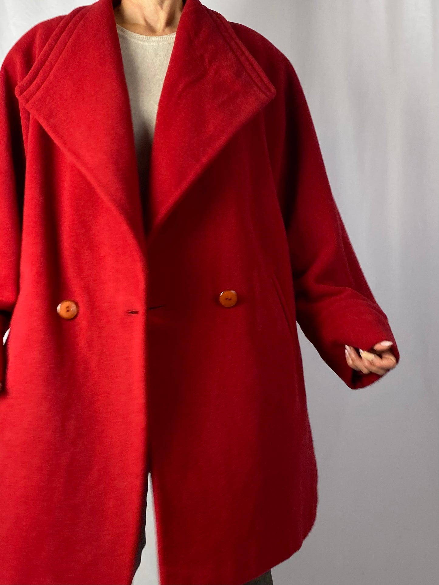 Cappotto rosso anni ‘80 - TG. Ok da 48 in su - guarda le misure