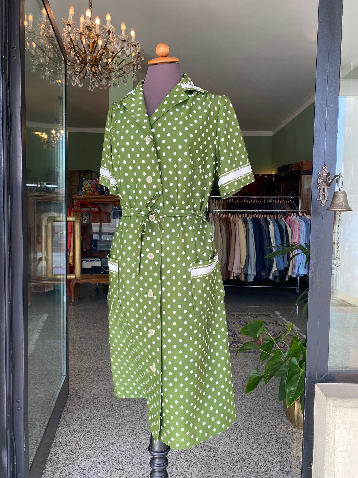 Abito verde a pois - TG. 46/48/50