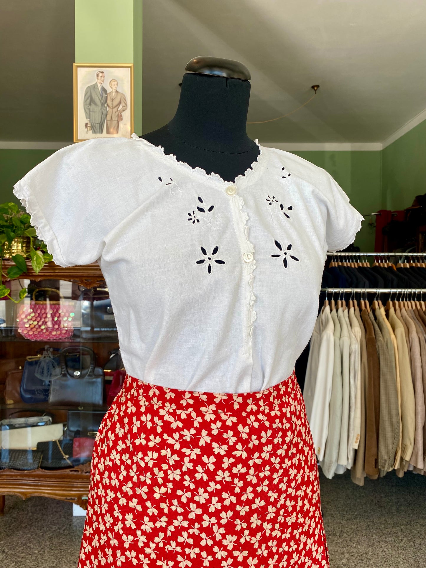 Blusa anni ‘50 in cotone - TG. 38