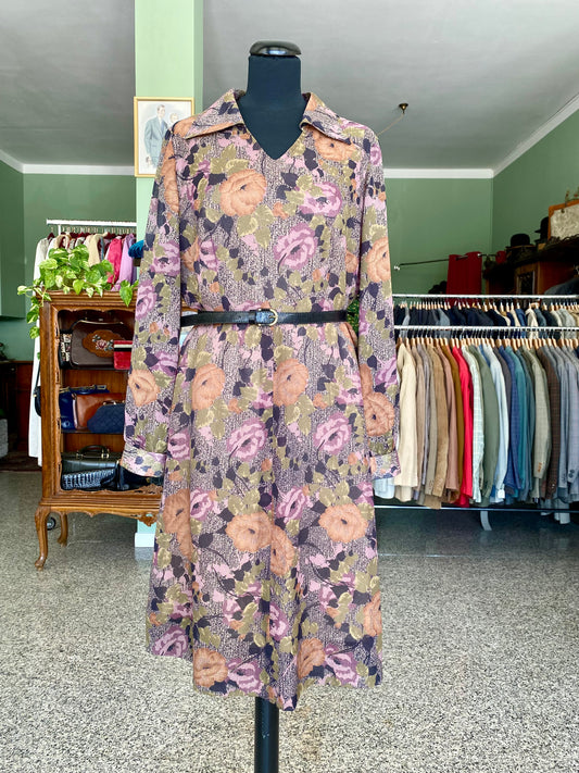 Abito anni ‘70 stampa floreale - TG. 44/46