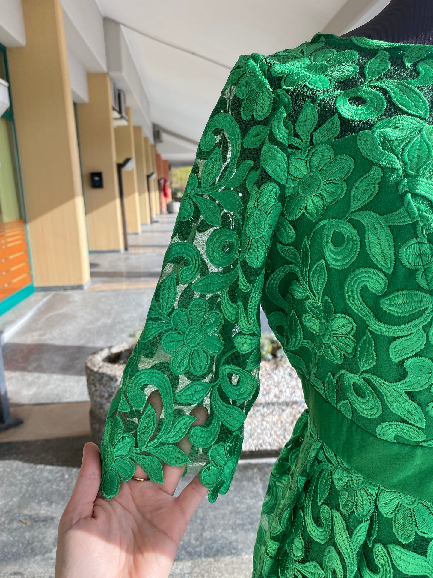 Abito in pizzo verde - TG. 44