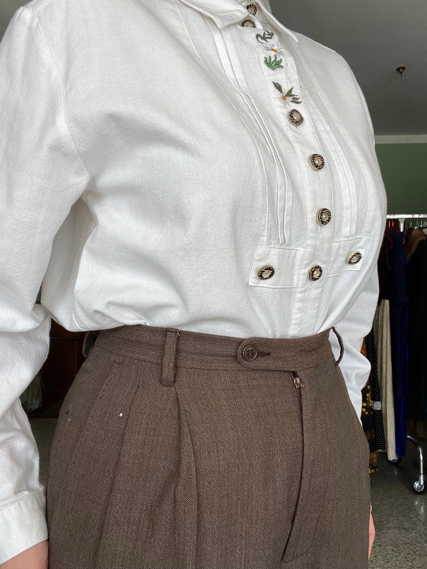 Camicia tirolese 100% cotone - TG. 42/44