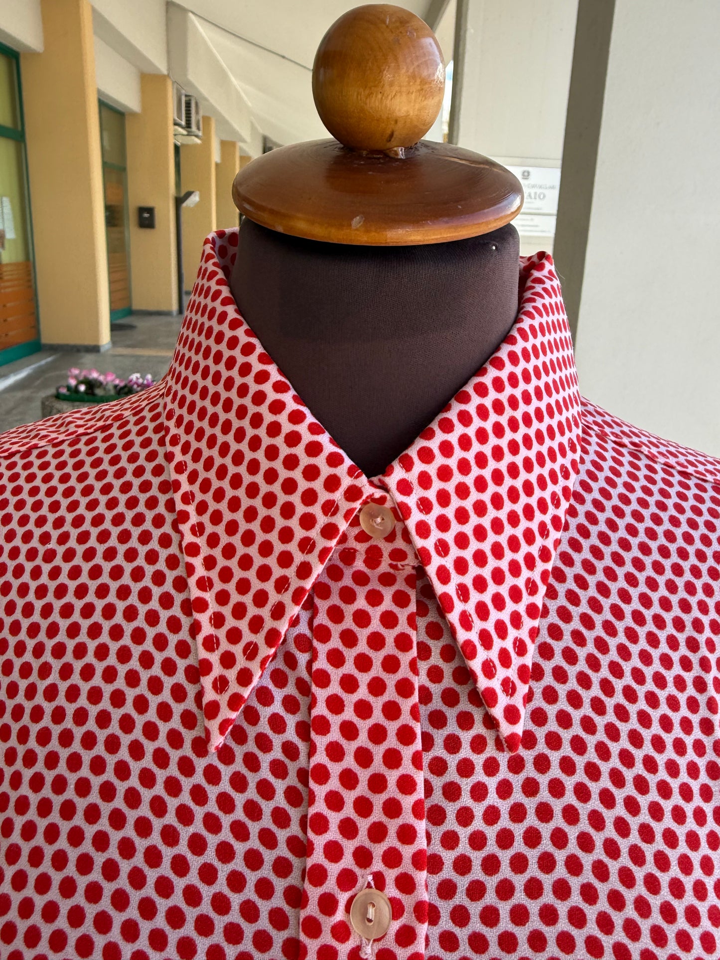 Camicia anni ‘70 a pois - TG. 44
