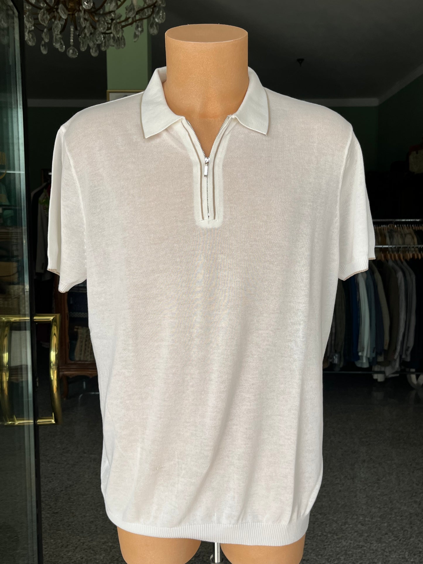 Polo a maniche corte cotone/lino tg. 56-58