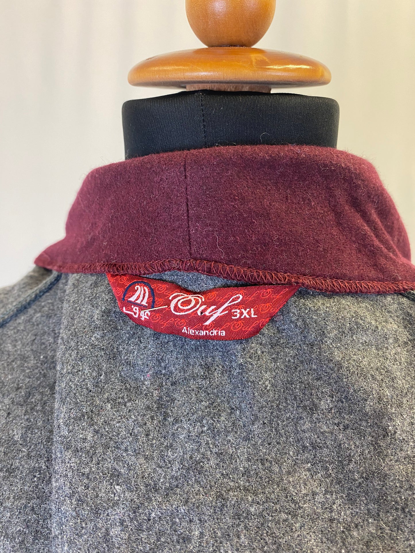 Vestaglia da camera grigia e borgogna XL-XXL
