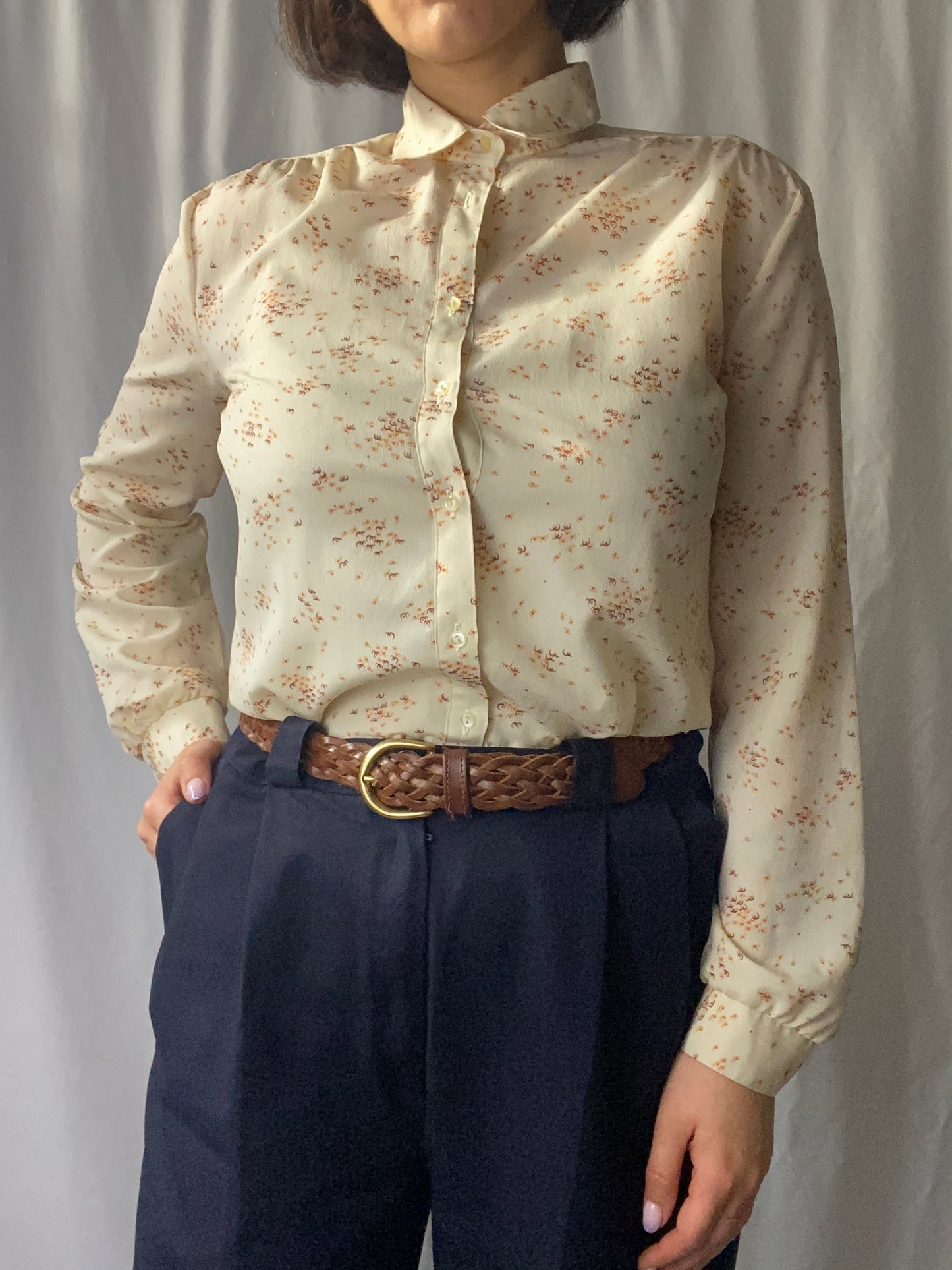 Camicia anni ‘70 color biscotto - TG. 38/40