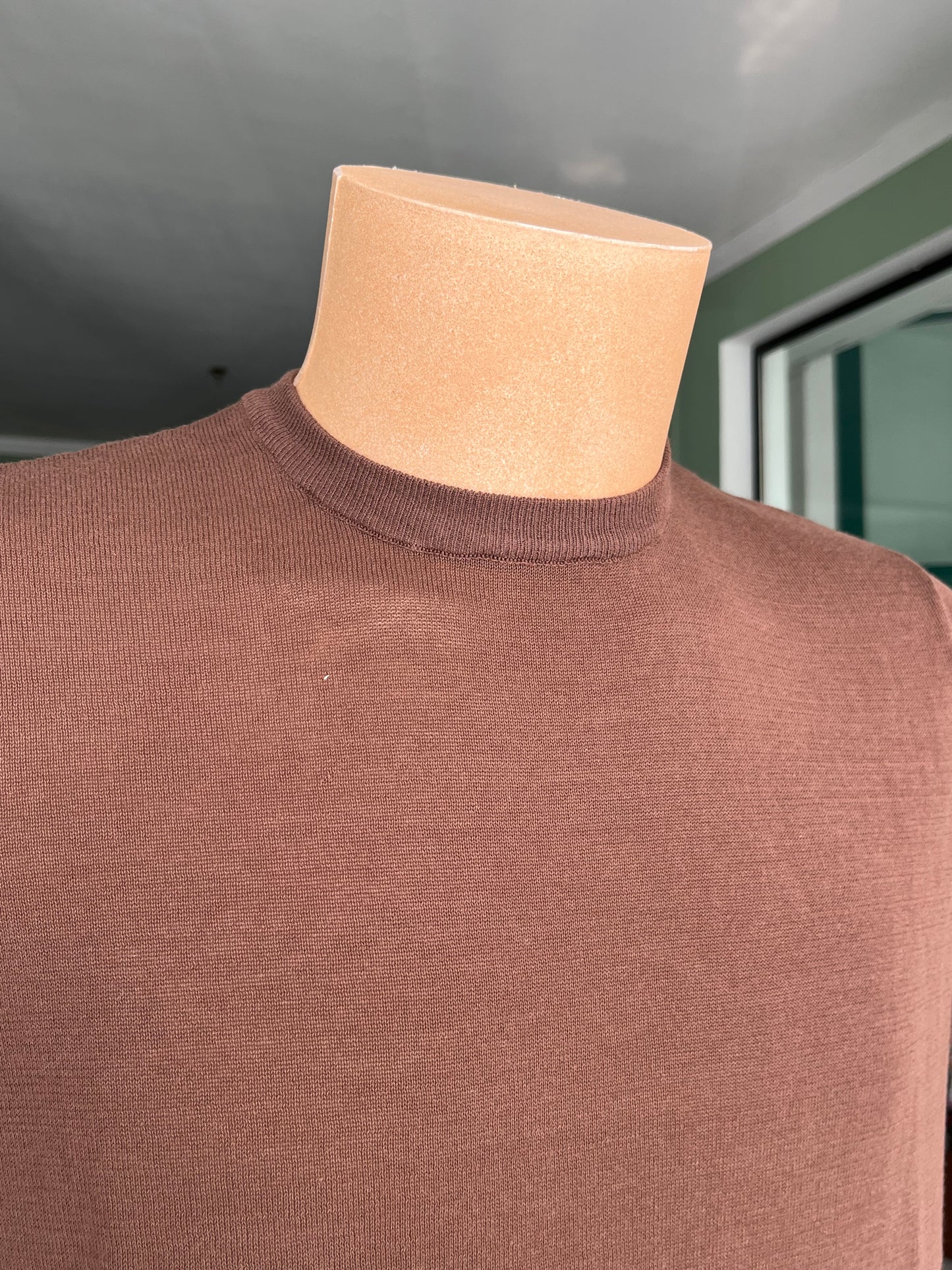T-shirt a maniche corte cotone/lino tg. 50