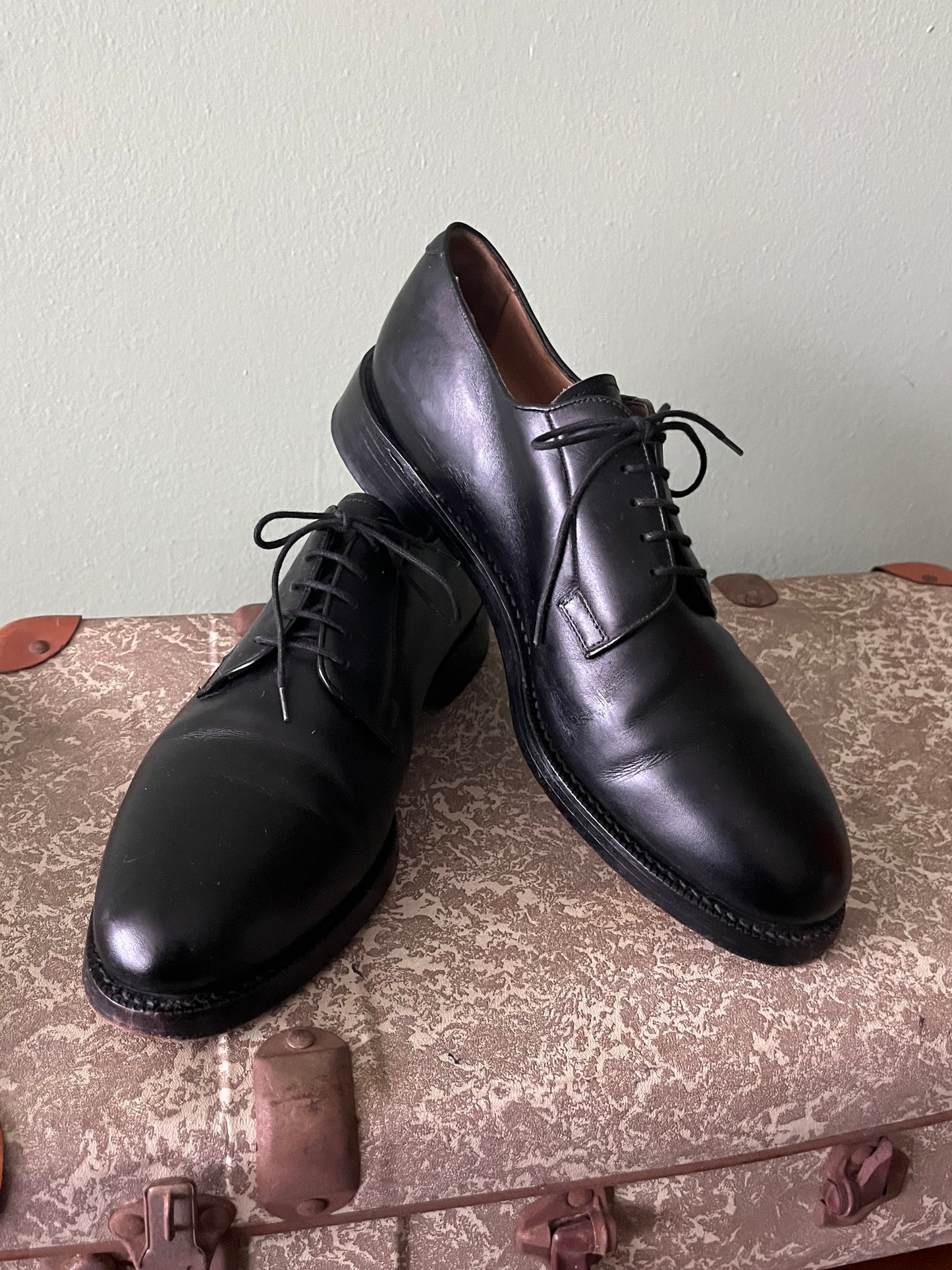 Scarpe derby pelle nera tg. 42-43.