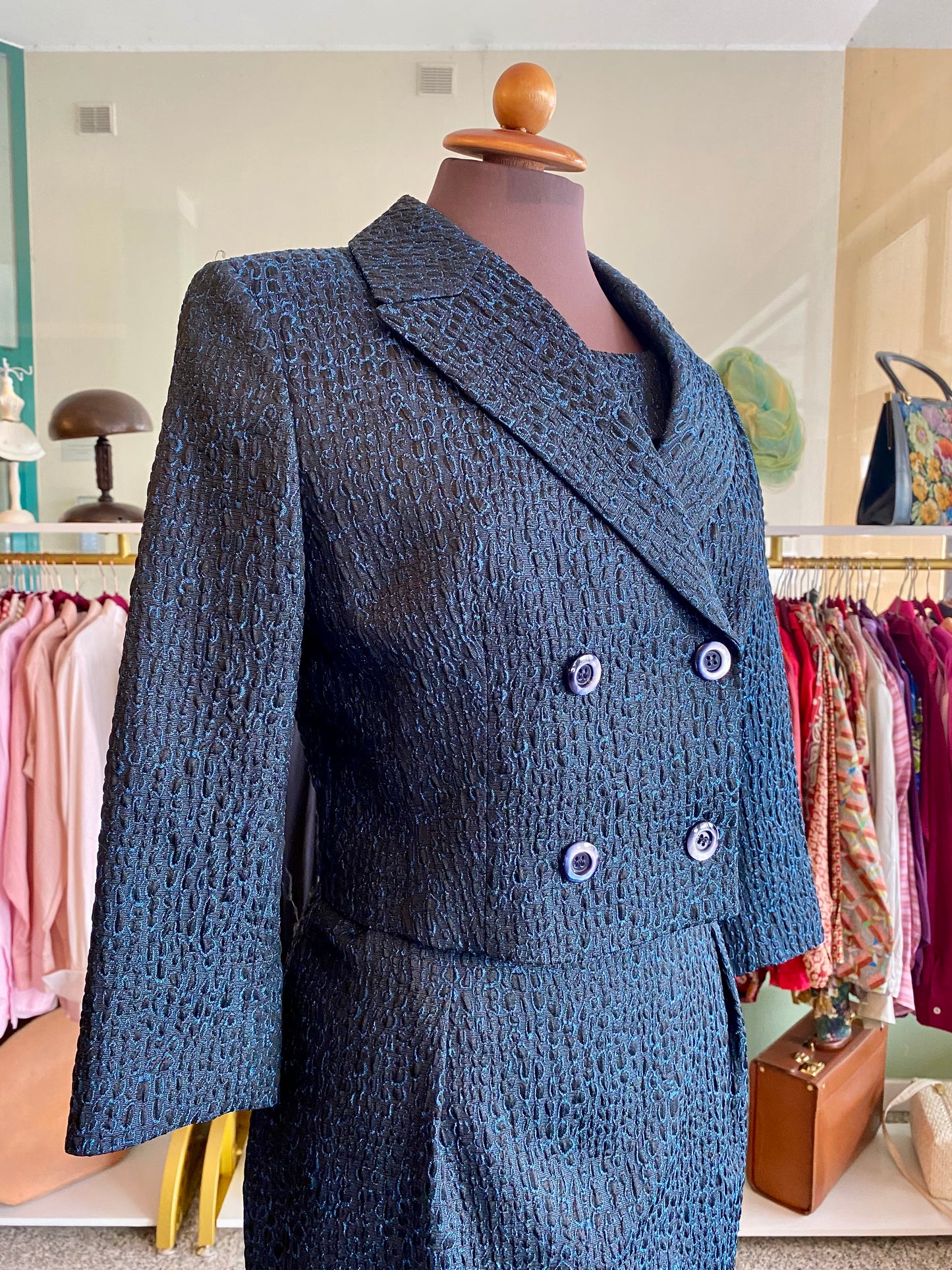 Tailleur blu giacca + abito - TG. 40