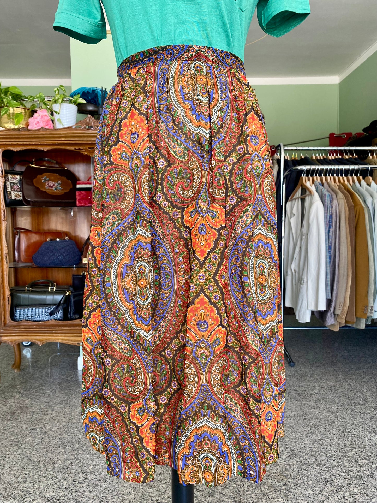 Gonna in seta fantasia Paisley - TG. 38