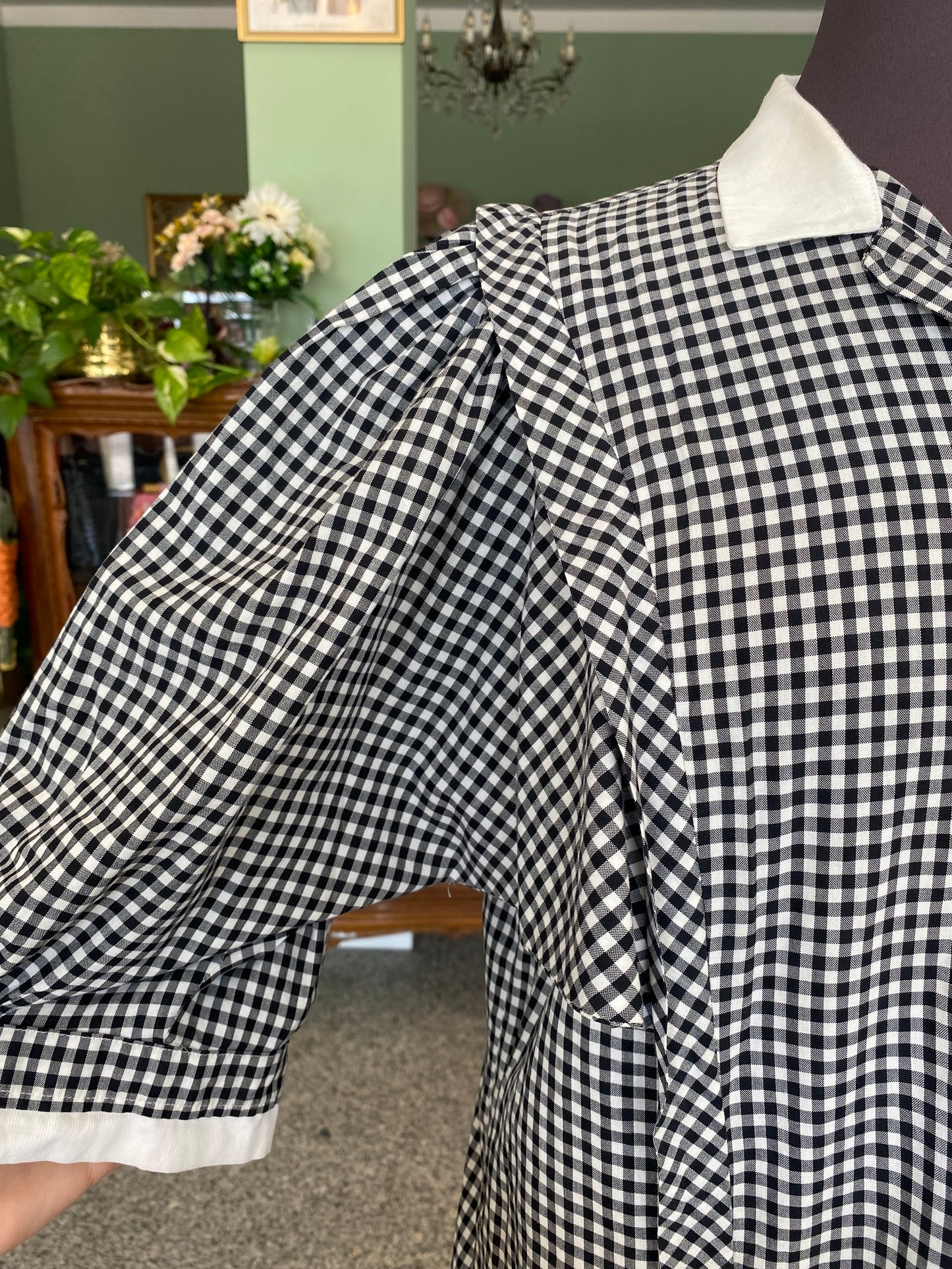 Abito in vichy 100% cotone - TG. 44 circa - guardare le misure in cm