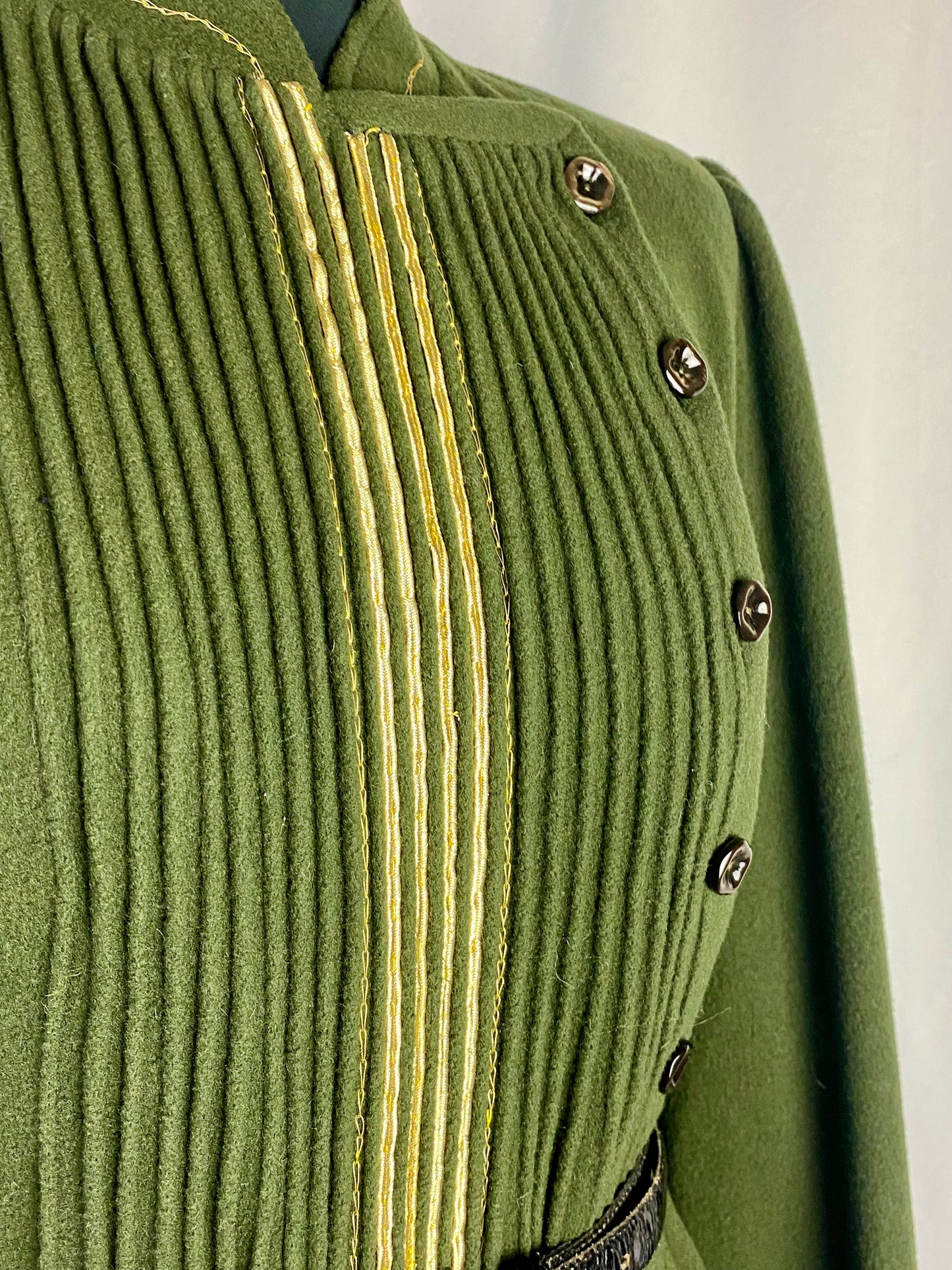 Abito verde bosco in lana - TG 48/50