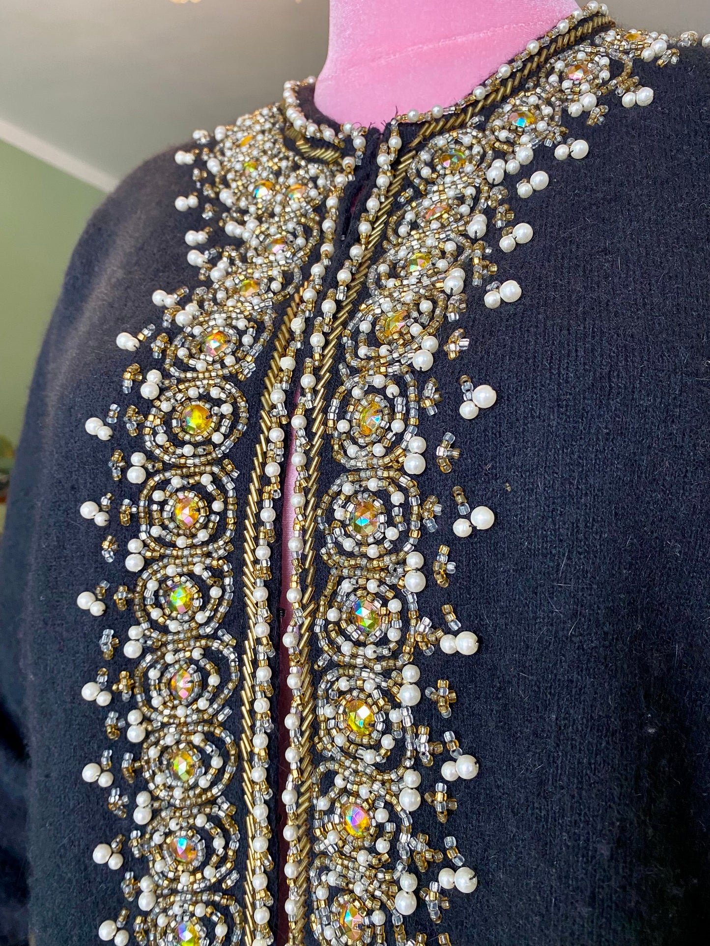 Cardigan anni ‘60 con ricami - TG. 44/46
