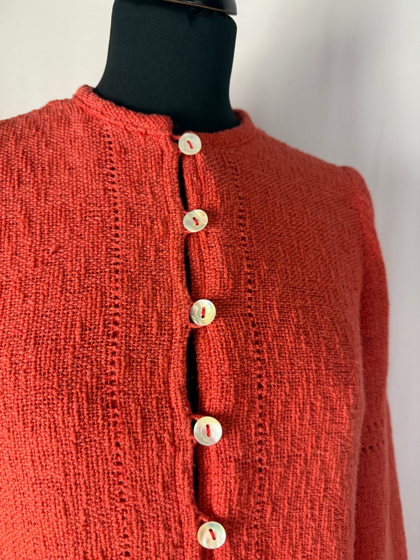 Abito in maglia anni ‘60 color corallo - TG. 42 circa