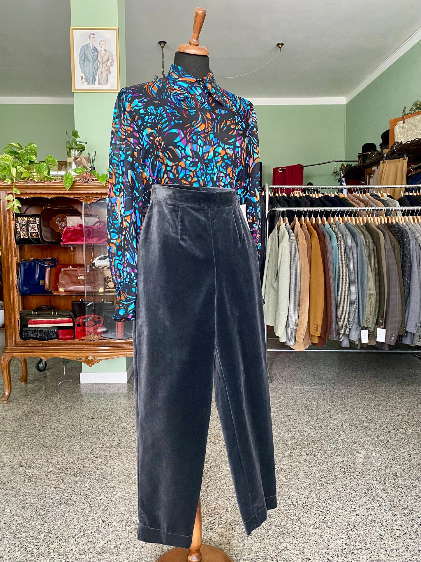 Pantaloni in velluto nuovi fondo di magazzino - TG. 38