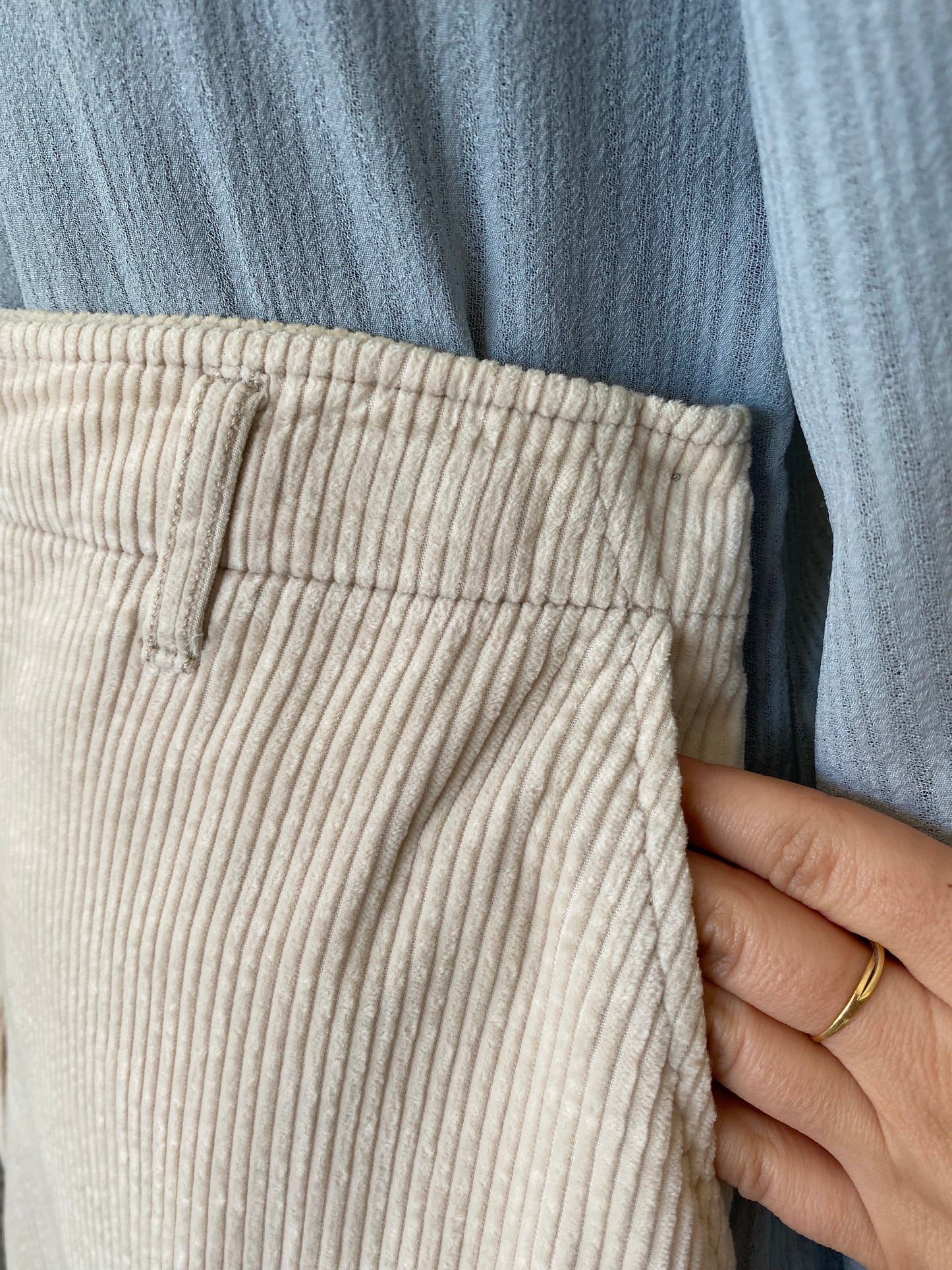 Pantaloni bianchi in velluto - TG. 38/40